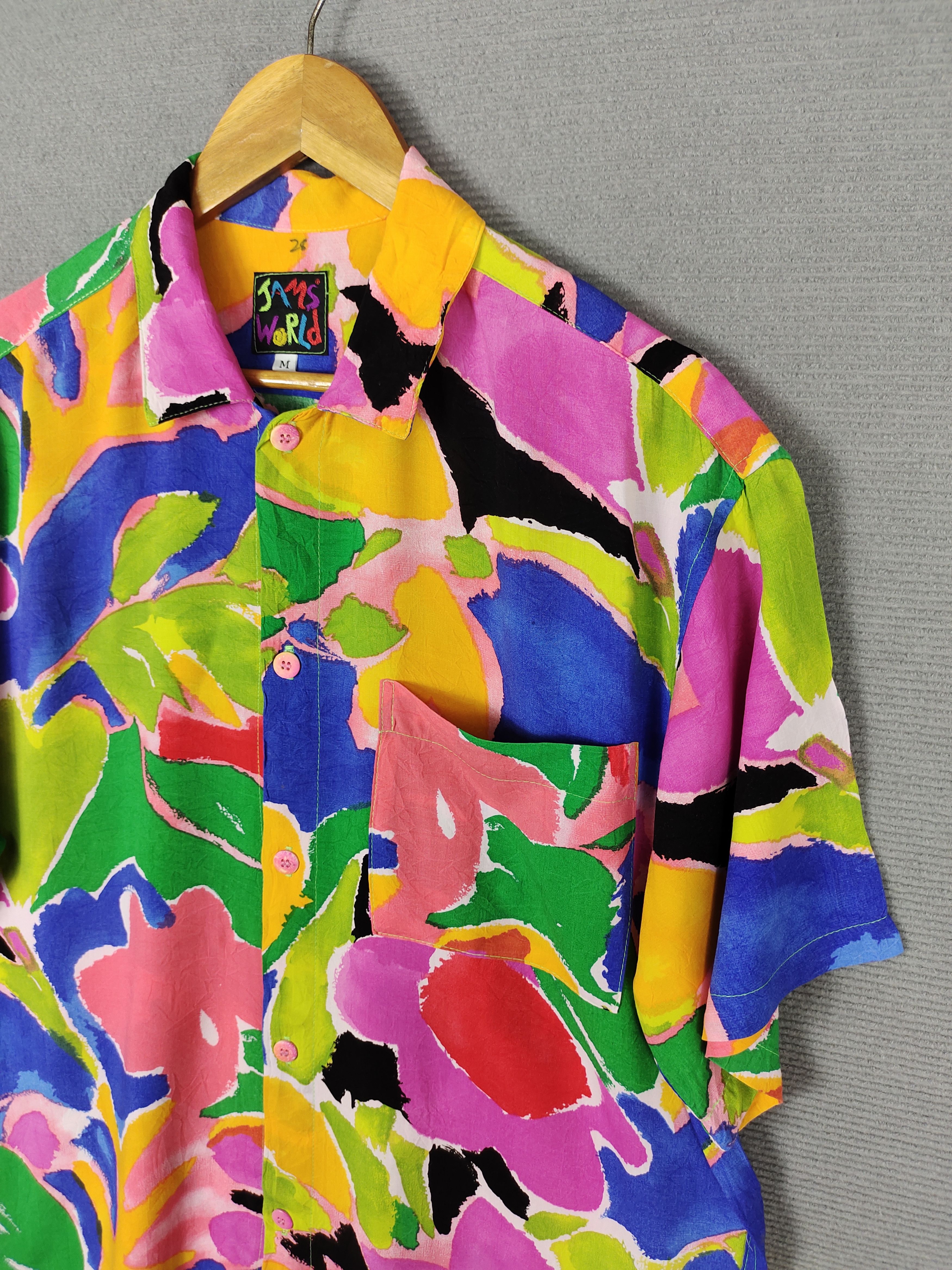 Jams World 1980s Jams World Surf Line Hawaii Rayon Hawaiian Shirt Size US M / EU 48-50 / 2 - 2 Thumbnail