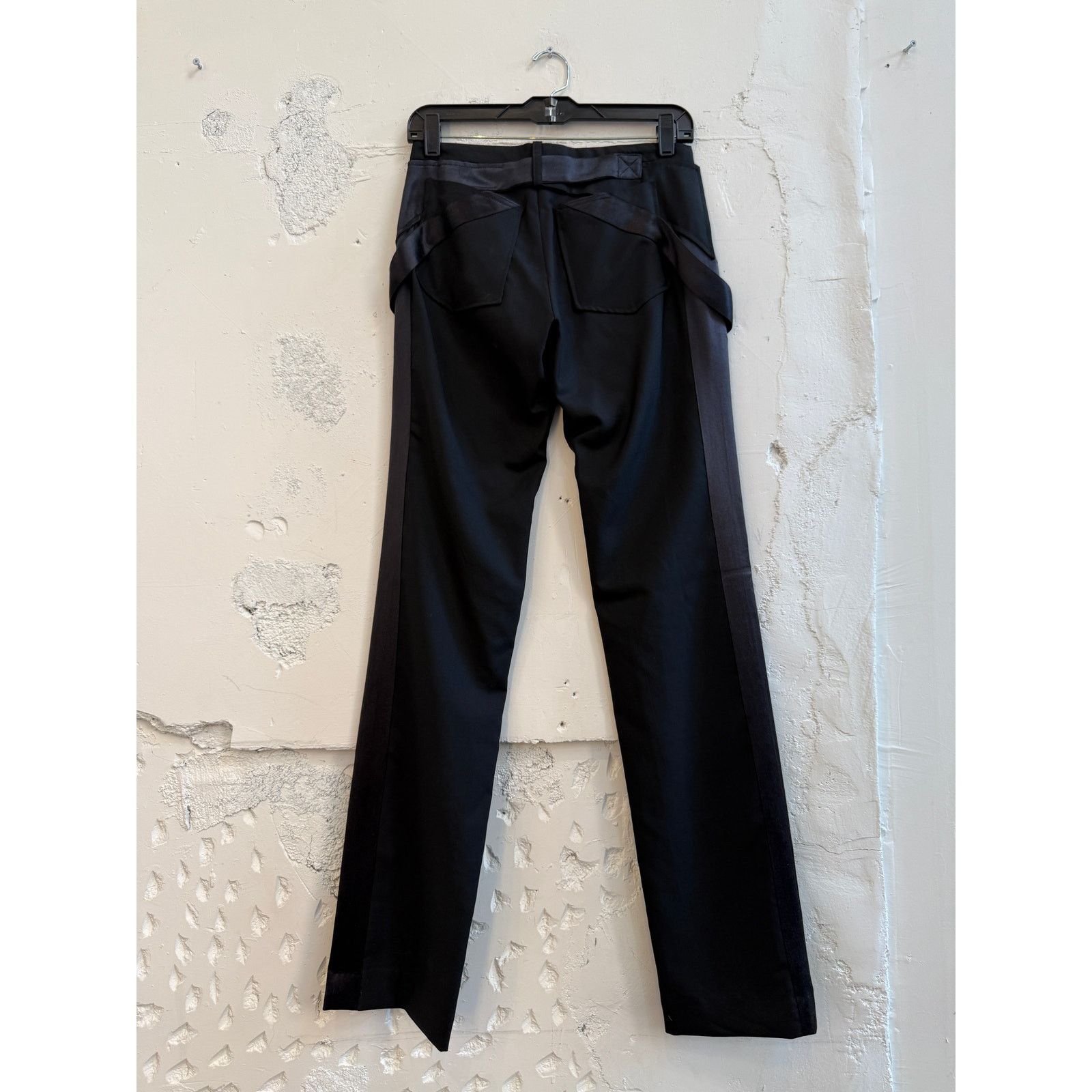 Balenciaga Vintage 2004 Balenciaga Black Strap Pants Size 26" / US 2 / IT 38 - 2 Thumbnail
