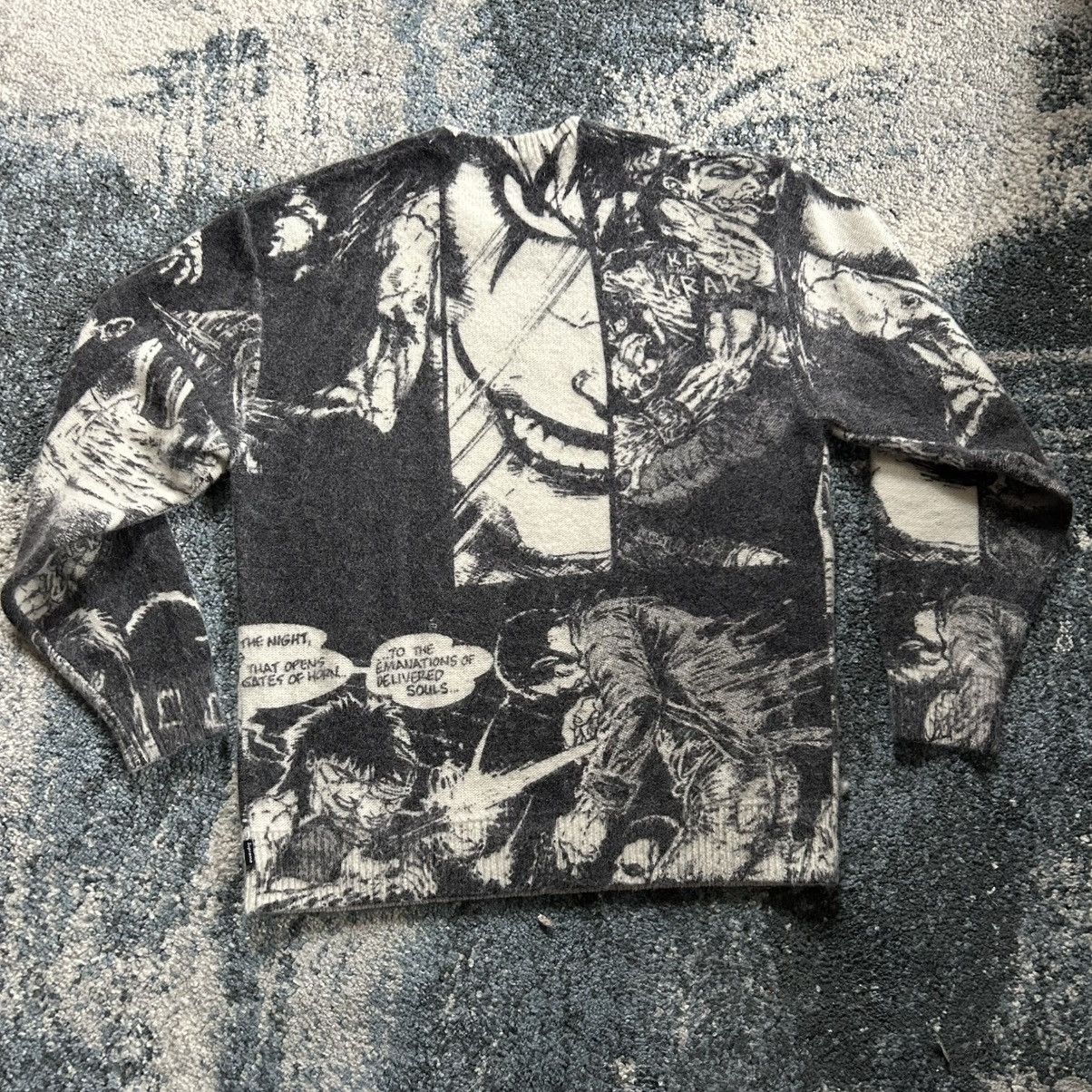 Supreme FALL WiNTER 2021 THE CROW MOHAiR KNiT CREWNECK SWEATER MANGA Size US S / EU 44-46 / 1 - 13 Thumbnail