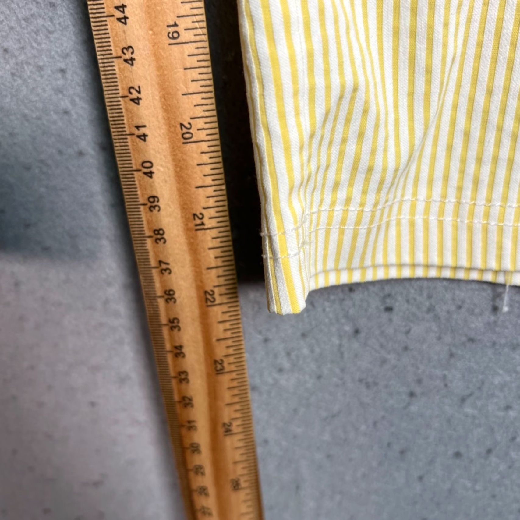 Nanette Lepore Nanette Lepore Pants Womens Size Large Yellow & White Striped Stretch Cropped Size 36" / US 14 / IT 50 - 7 Thumbnail