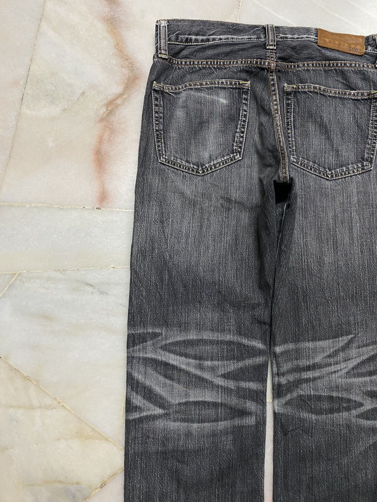 If Six Was Nine × Japanese Brand 💥Baggy 90s Uniqlo S002 Mudwash Faded Distress thrashed Jean Size US 29 - 17 Thumbnail