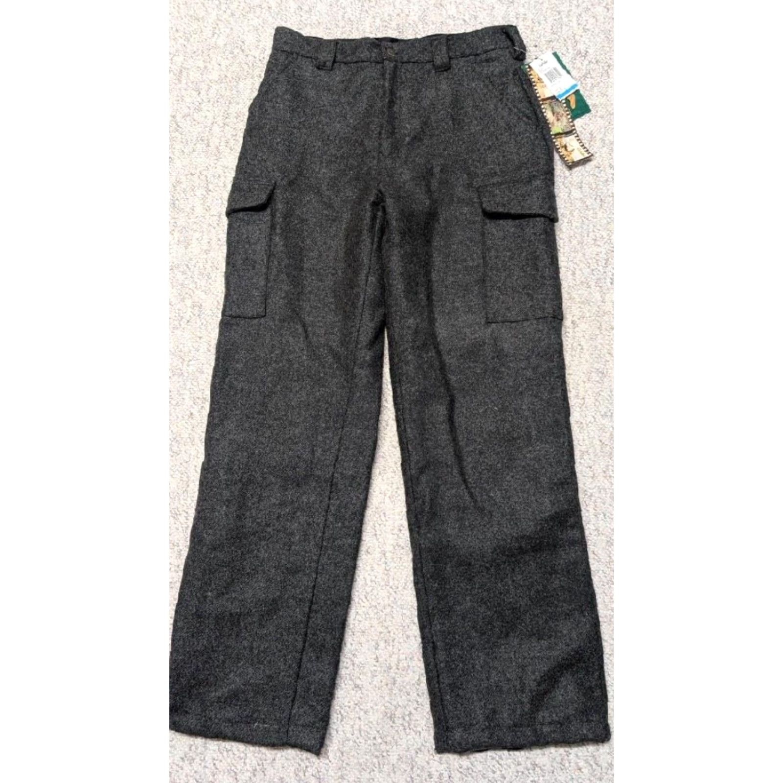Vintage VINTAGE Cabela's dry-plus WOOL hunting pants 36x34 gray CARGO waterproof NEW nos Men's Pants Wool Gray Cargo 36x34 90s Size US 36 / EU 52 - 2 Thumbnail