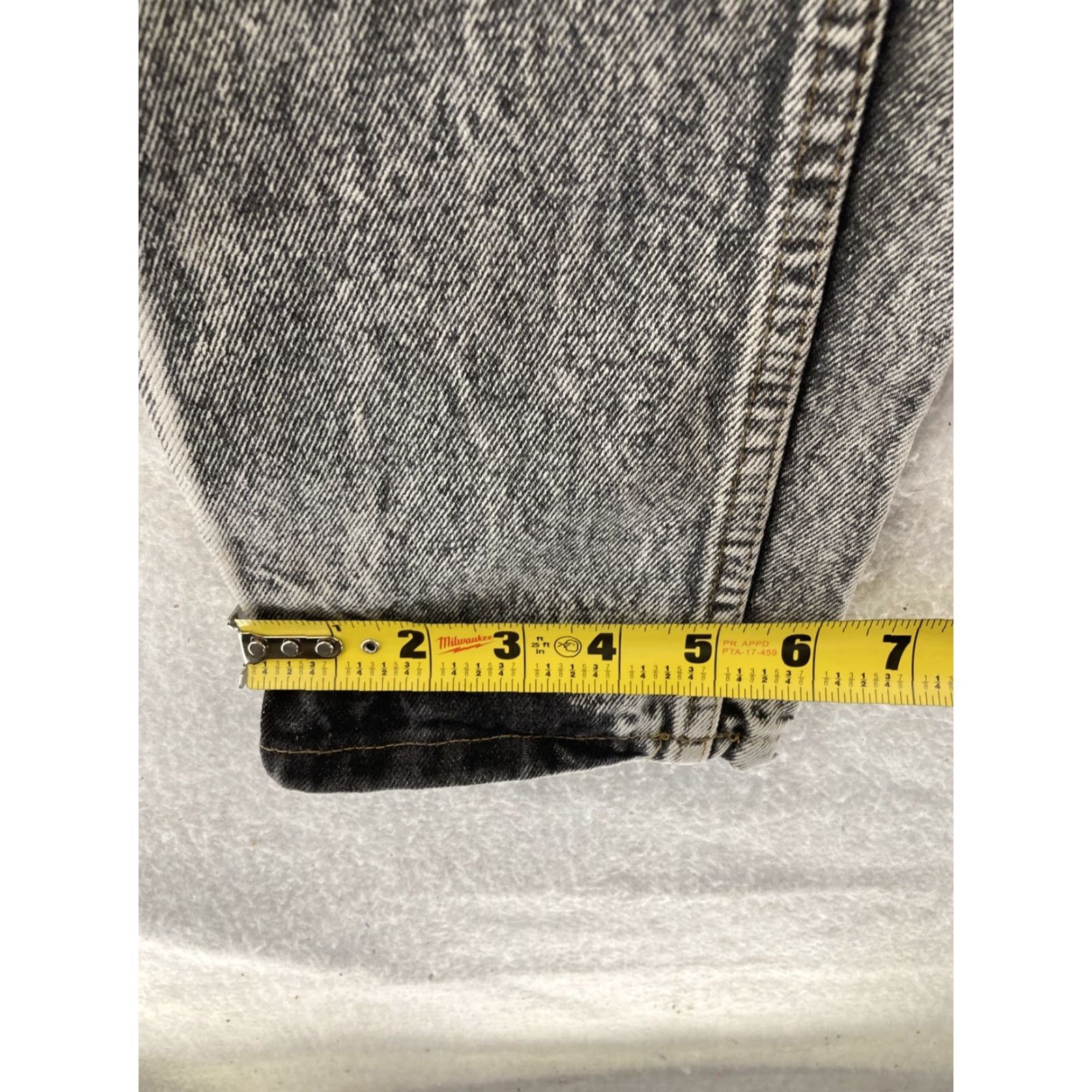 Jordache VINTAGE Jordache Jeans 9/10 High Rise Tapered Distressed Acid Wash Gray 80s Womens Size 30" / US 8 / IT 44 - 7 Thumbnail