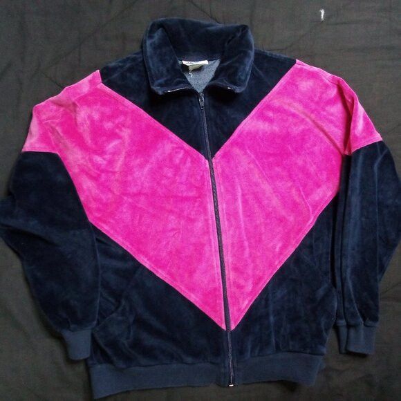 Vintage Vintage White Stag Sport Chevron Velveteen Track Jacket Size L / US 10 / IT 46 - 1 Thumbnail