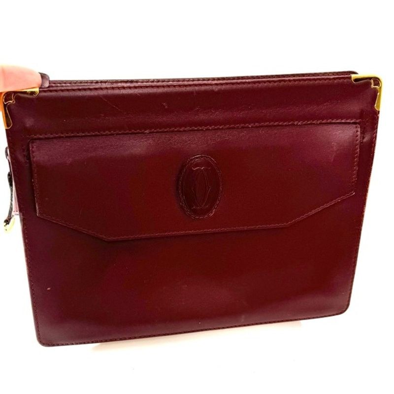 Cartier Cartier Burgundy Wristlet pouch with exterior front pocket Size ONE SIZE - 1 Thumbnail