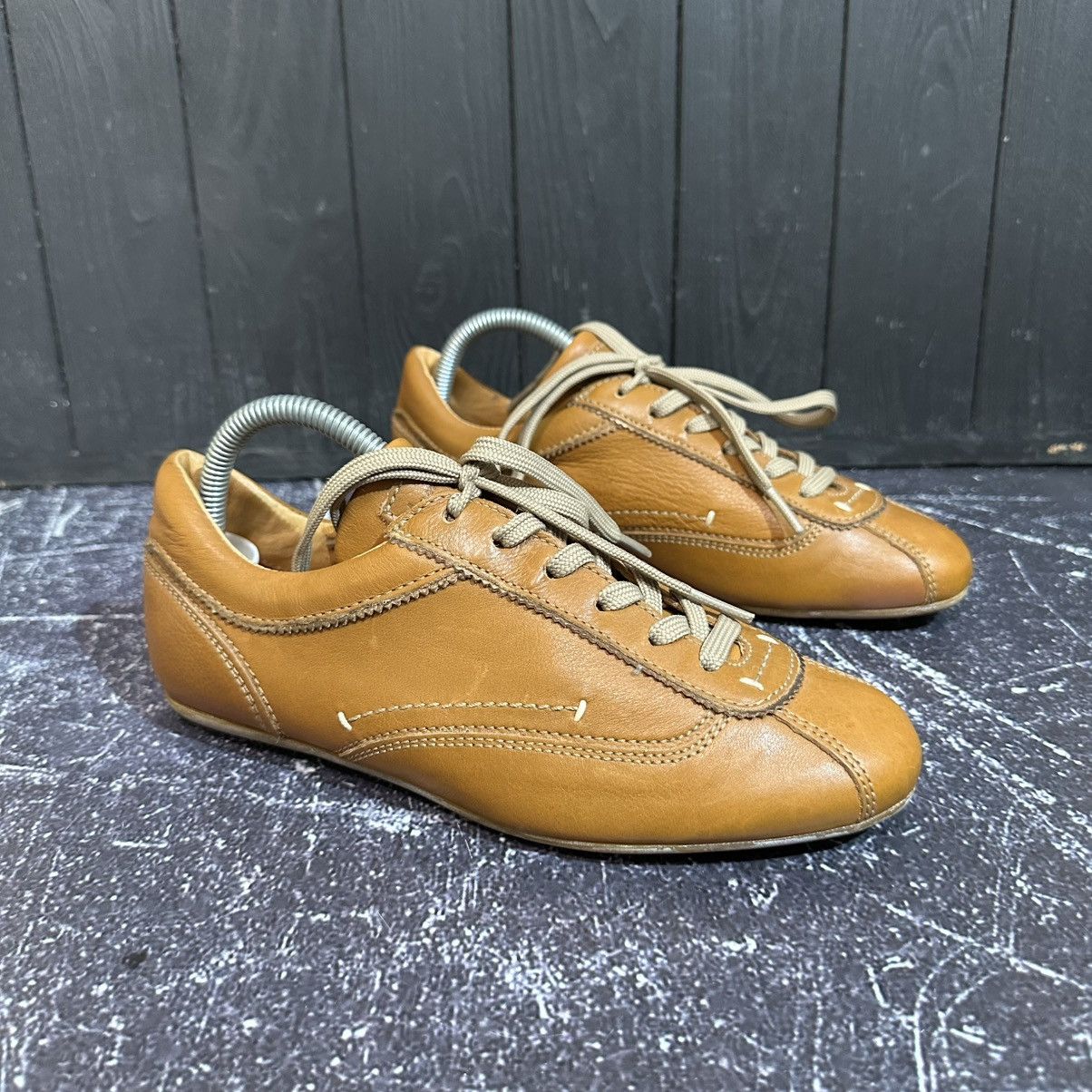 Massimo Dutti × Vintage Massimo Dutti Vintage Brown Women’s Lather Sneakers size 38 Size US 8 / IT 38 - 3 Thumbnail