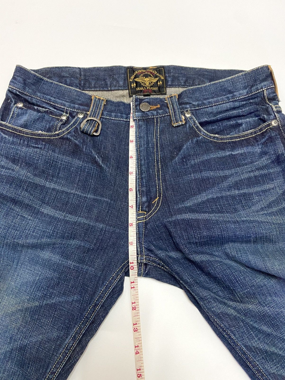Japanese Brand SKULL FLIGHT SS BOOTCUT JEANS Size US 33 - 18 Thumbnail