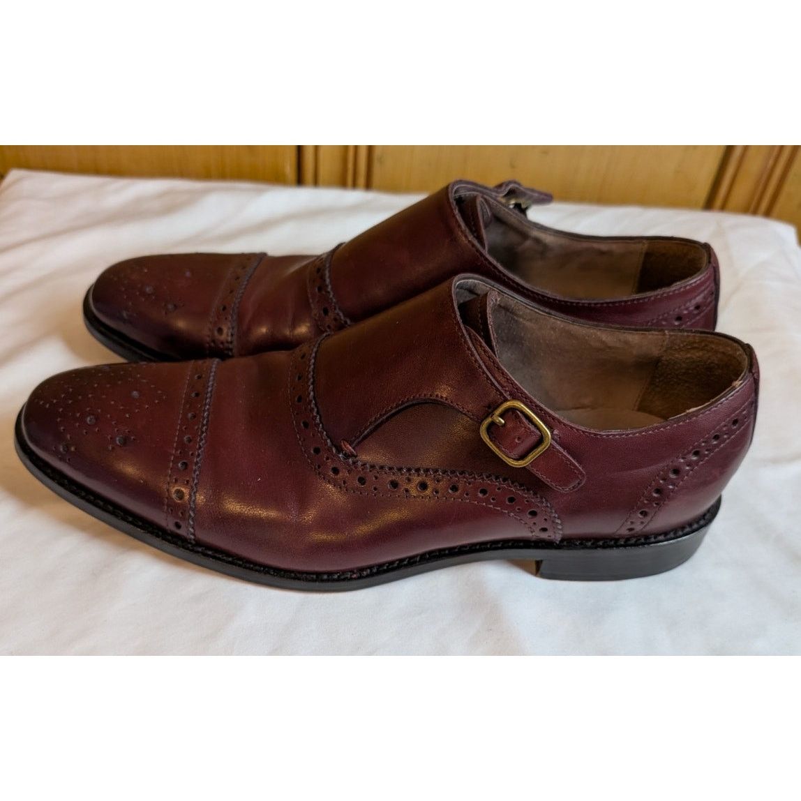 Banana Republic Banana Republic Leather Monk Strap Loafers 8 Brown Men's Size US 8 / EU 41 - 1 Thumbnail