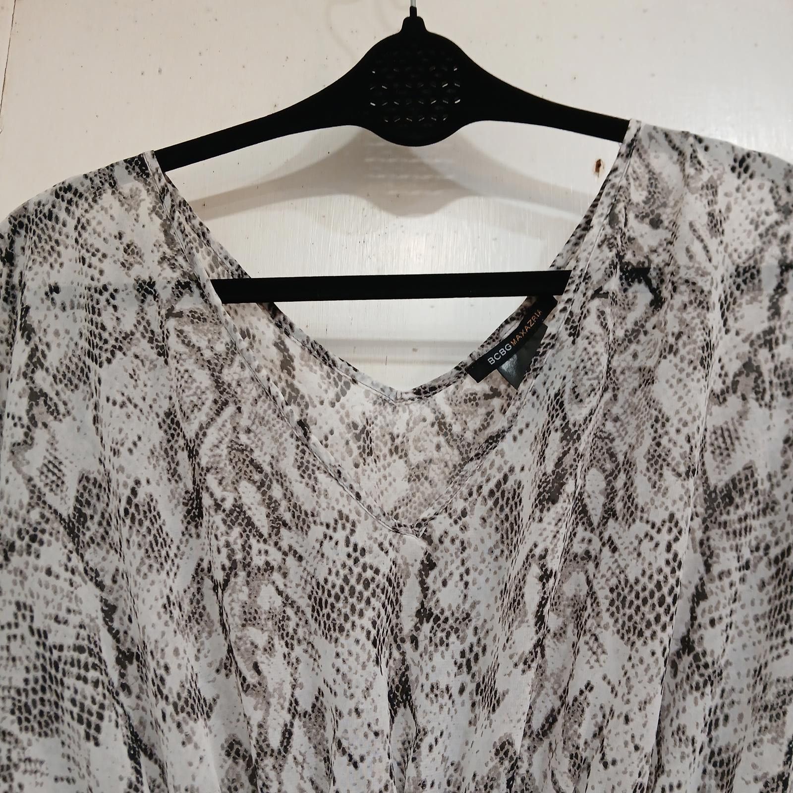 Bcbgmaxazria BCBG Maxazaria Large Snake Skin Short Kaftan Size L / US 10 / IT 46 - 6 Thumbnail