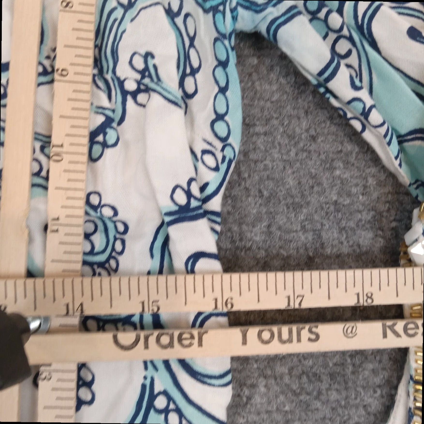 Lilly Pulitzer Lilly Pulitzer Womens Small Blue White 3/4 Sleeve Beaded Short Tunic Dress Size S / US 4 / IT 40 - 4 Thumbnail