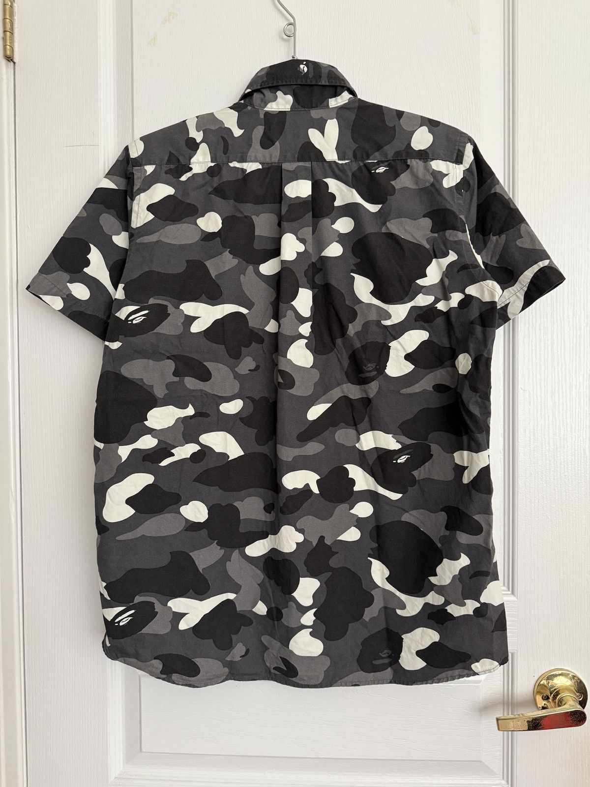 Bape Bape - Grey Glow-In-The-Dark Camo Short Sleeve Shirt - Sz M Size US M / EU 48-50 / 2 - 4 Thumbnail