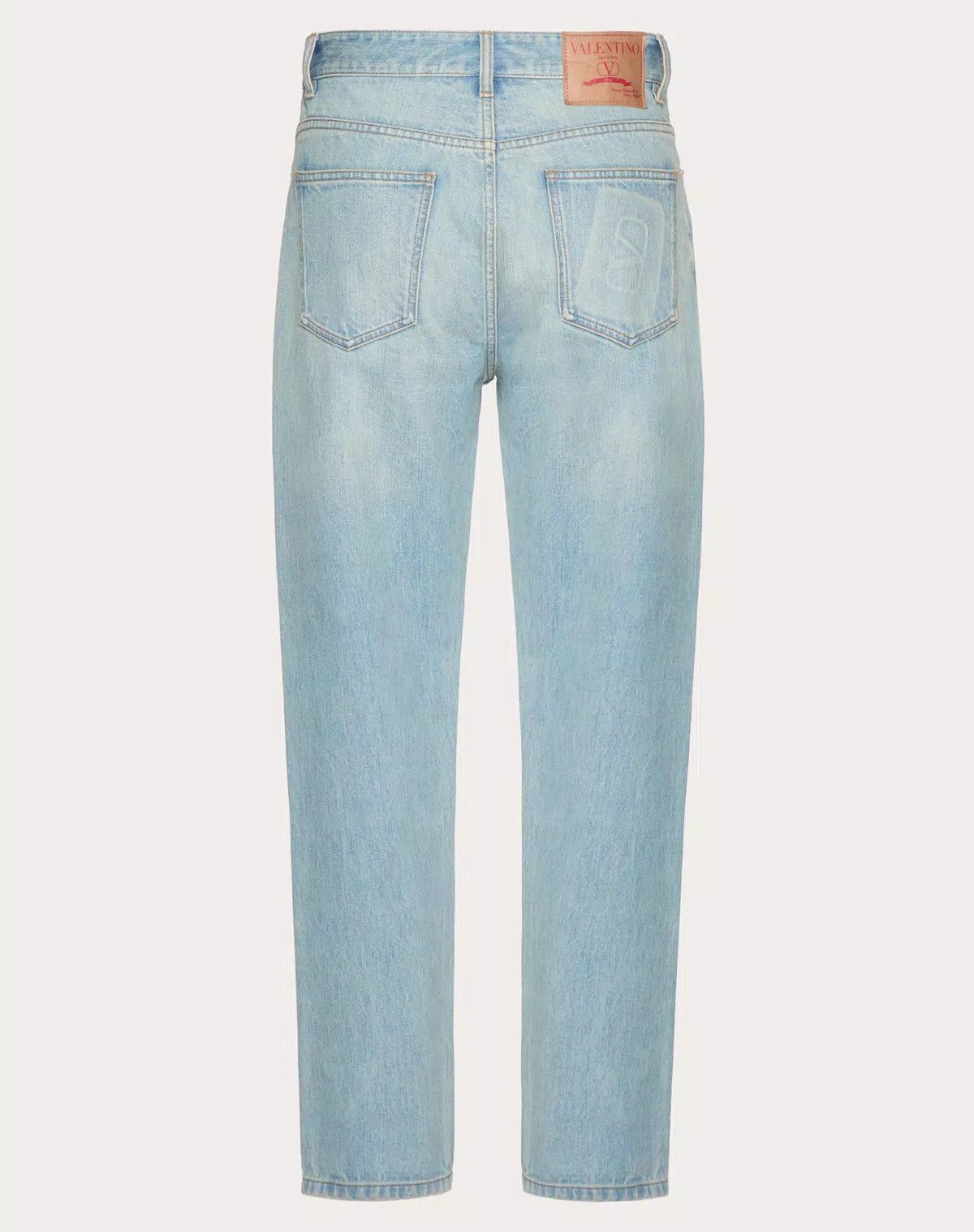 Valentino oc11z0725 Denim Trousers With Embossed in Denim Blue Size US 31 - 2 Thumbnail