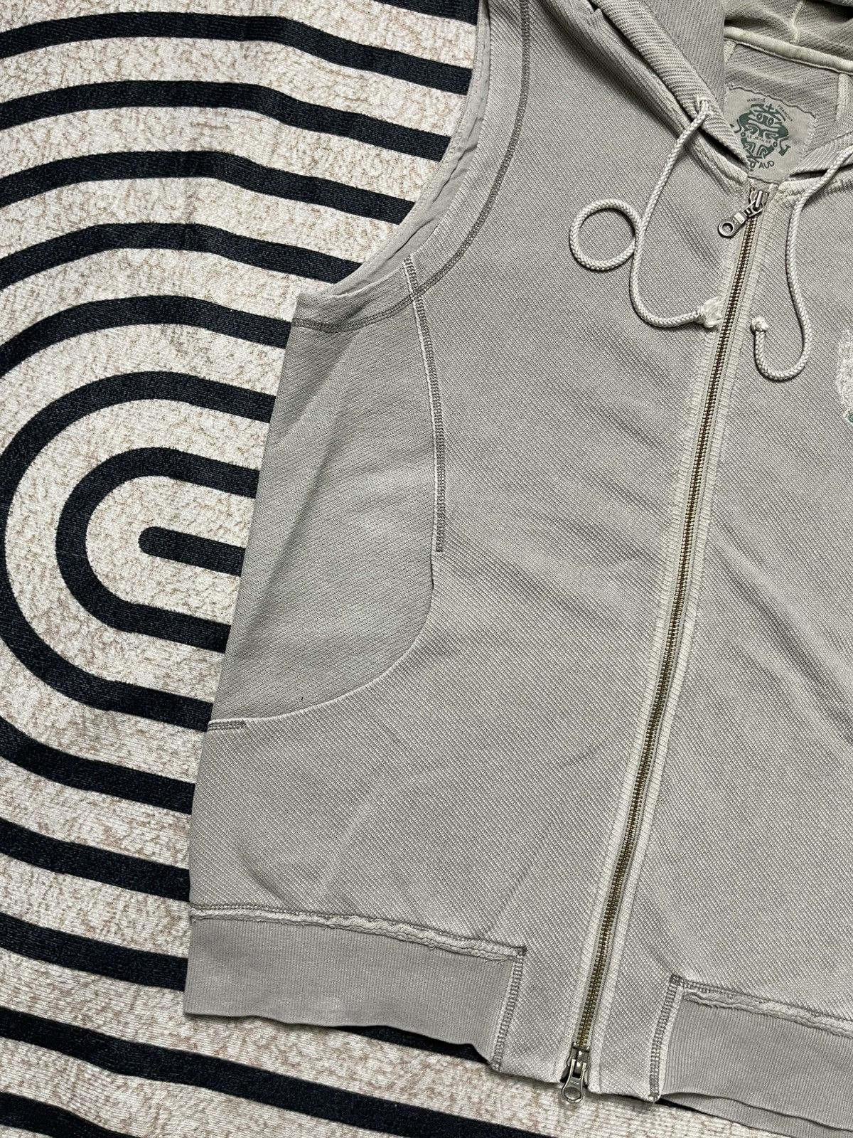 Marithe + Francois Girbaud 90s MARITHE FRANCOIS GIRBAUD SLEEVELESS ZIPPER HOODIE Size US M / EU 48-50 / 2 - 3 Thumbnail