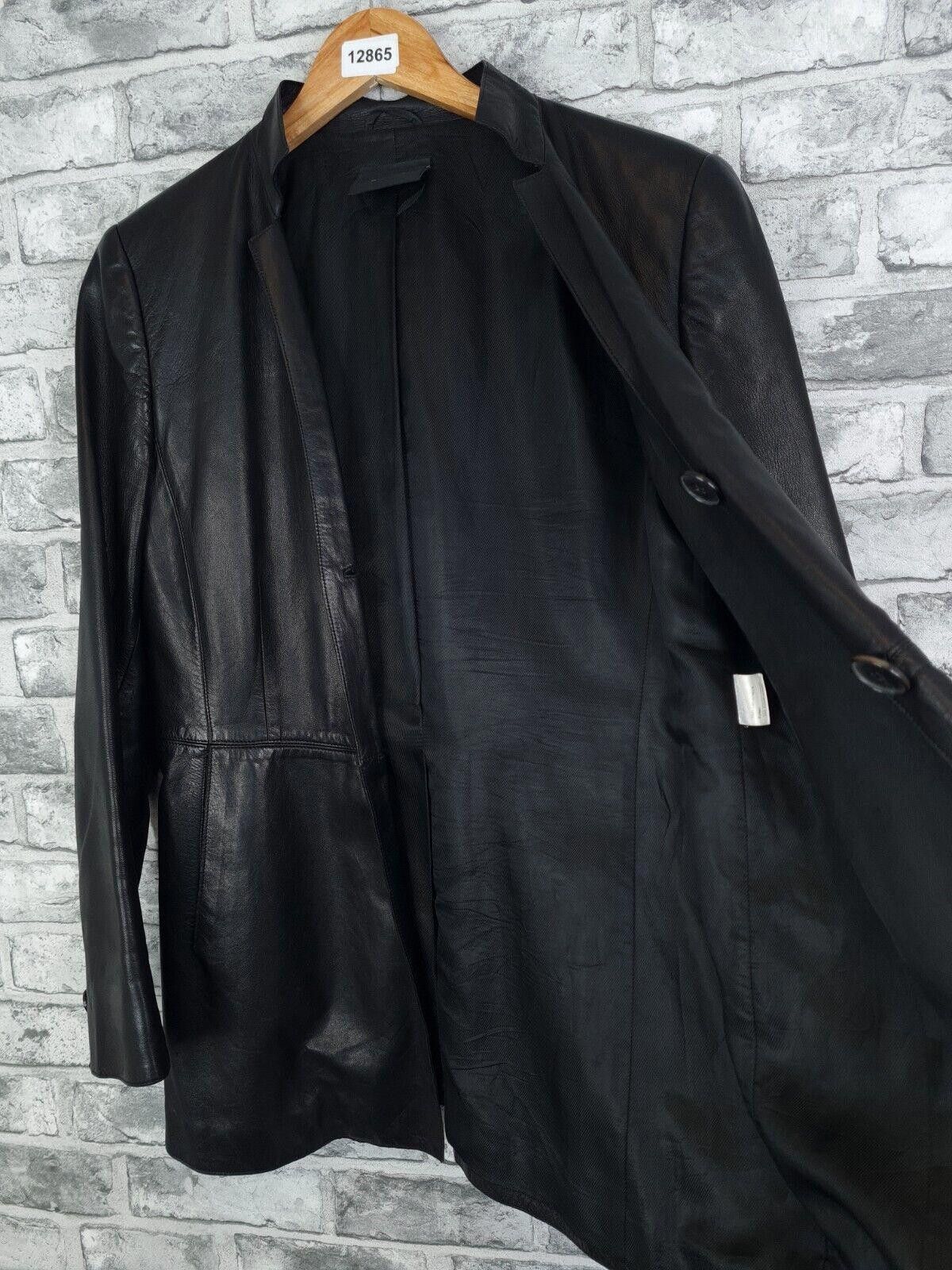 Akris Akris Leather Jacket UK 14 Black Coat Super Soft Size L / US 10 / IT 46 - 7 Thumbnail