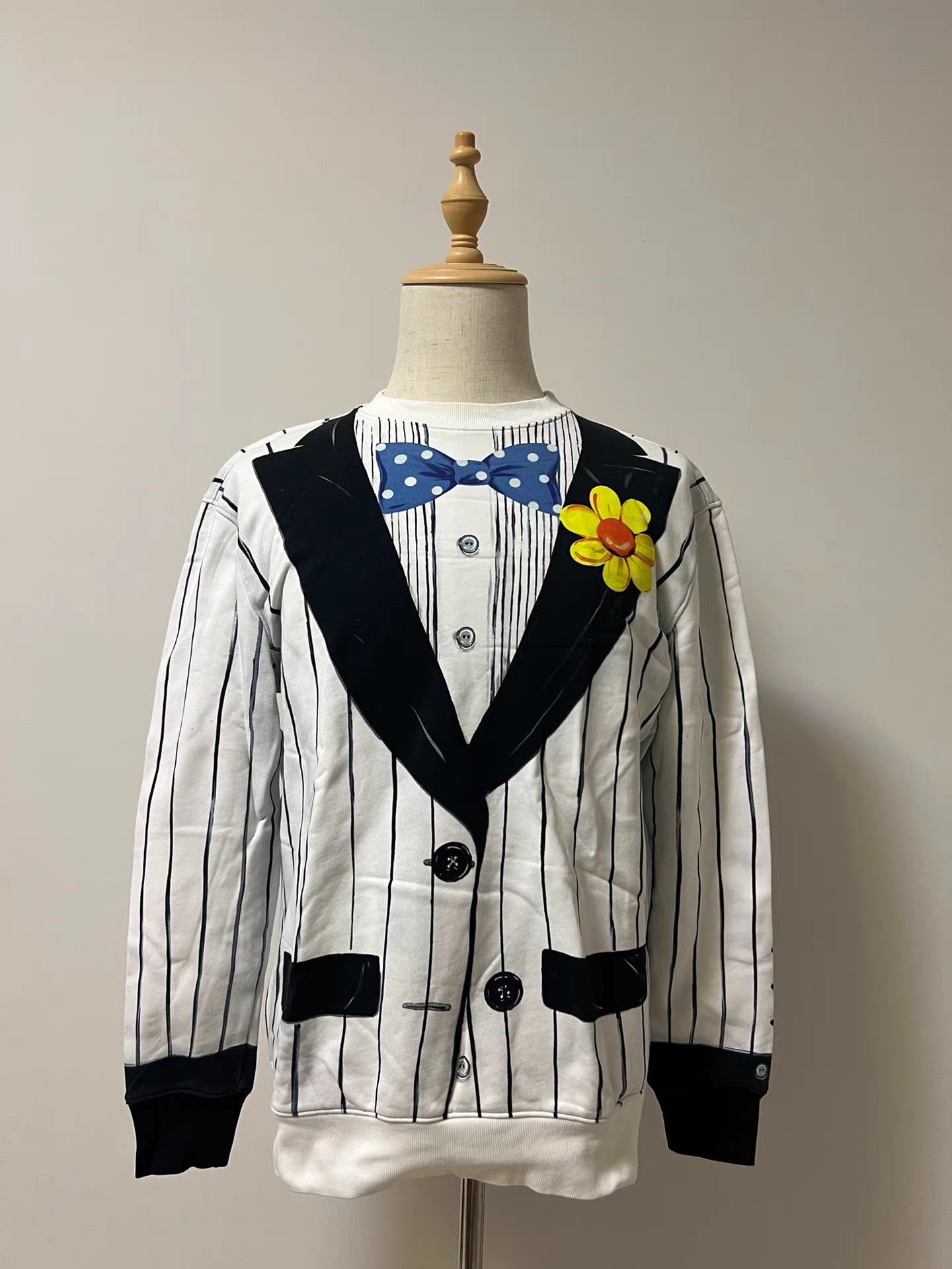 Moschino Moschino Suit Print Playful Sweatshirt Runway Edition K9 Size US M / EU 48-50 / 2 - 1 Thumbnail