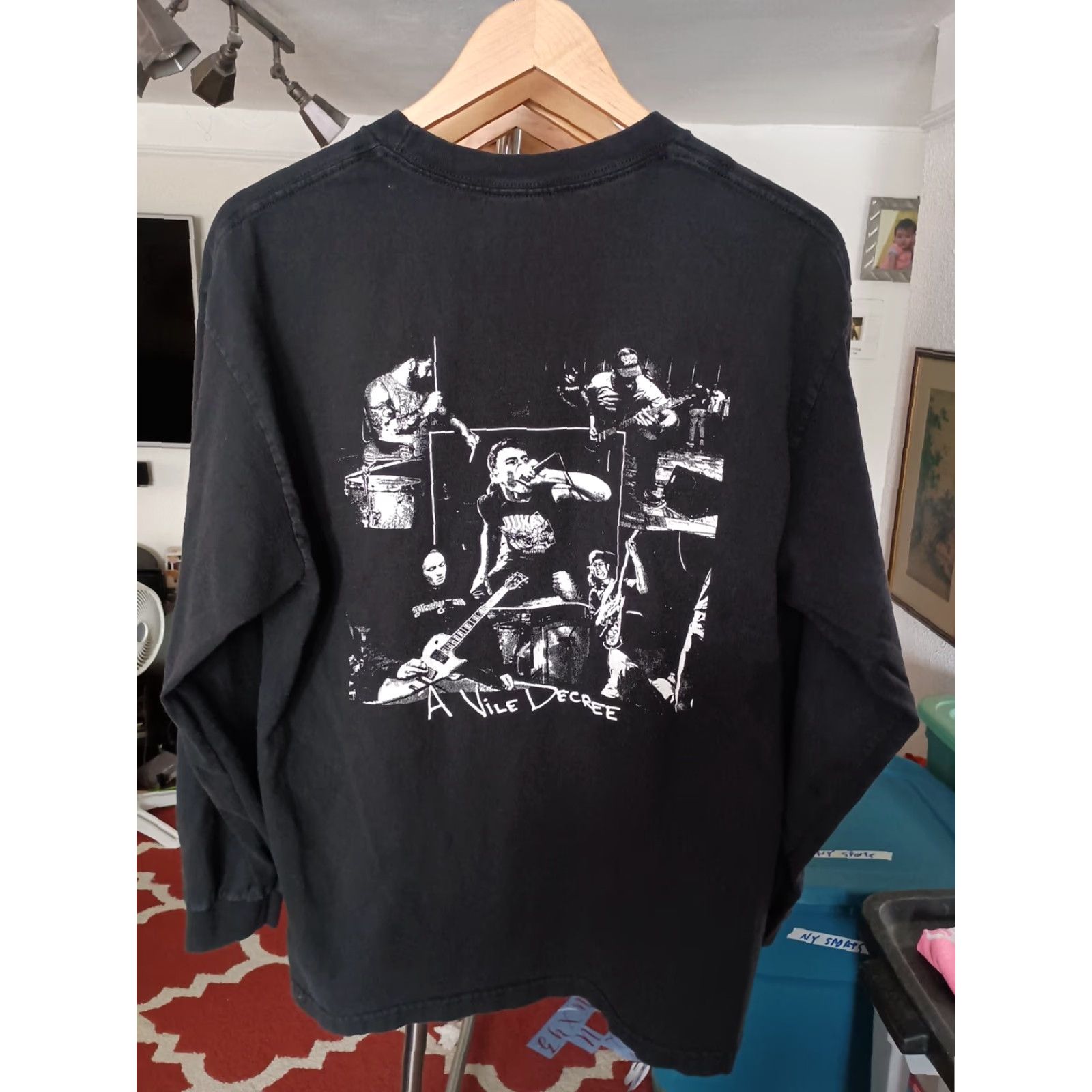 Decree Hangman Flat Spot Records A Vile Decree Long Sleeve Tee L Black Mens Rock Punk Metal Shirt Size US L / EU 52-54 / 3 - 3 Thumbnail