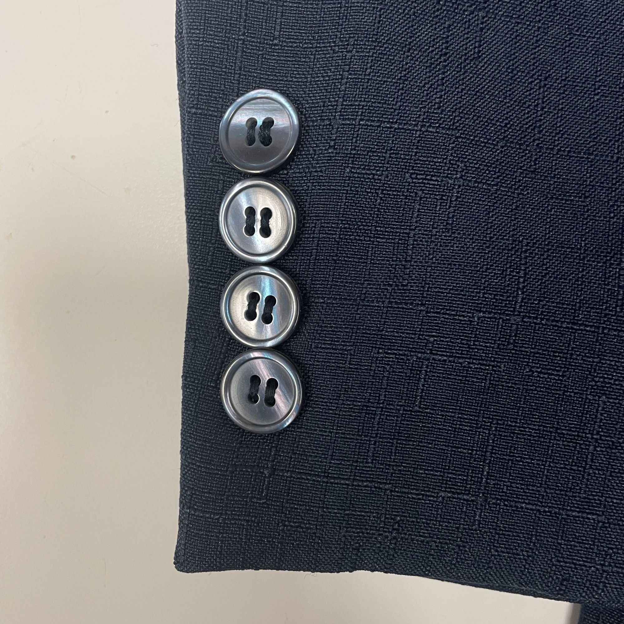 Haband Vtg Haband MOD Sport Coat TEXTURED BLUE Disco Jacket Size 42R - 7 Thumbnail