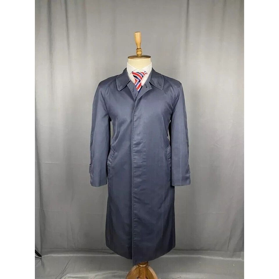 Burberry Burberry Nova Check Lining Vintage Men's Blue Long Coat Size Size US S / EU 44-46 / 1 - 2 Thumbnail