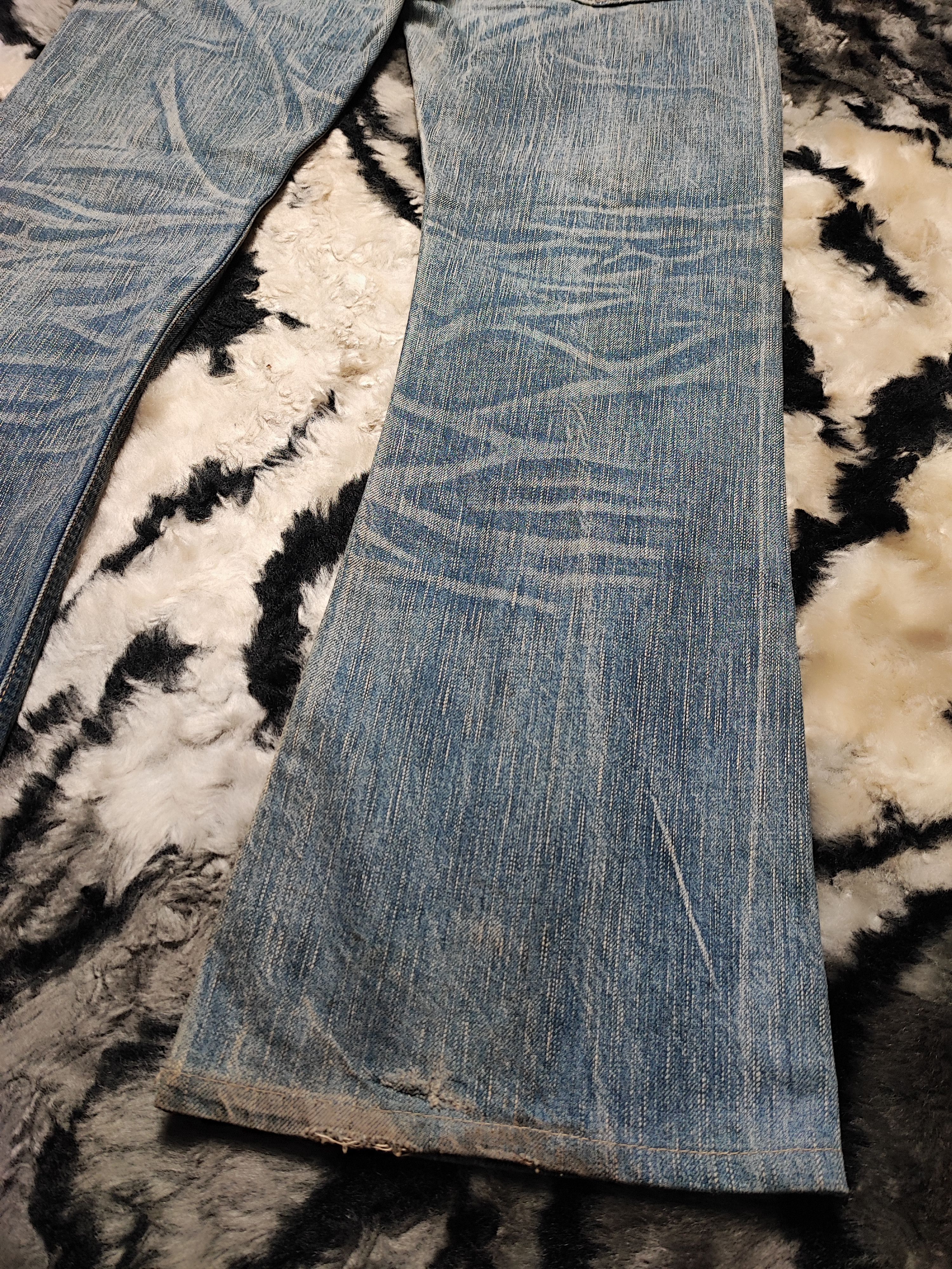 Edwin Edwin 503 Blue Trip Japan Distressed Jeans Size US 31 - 19 Thumbnail