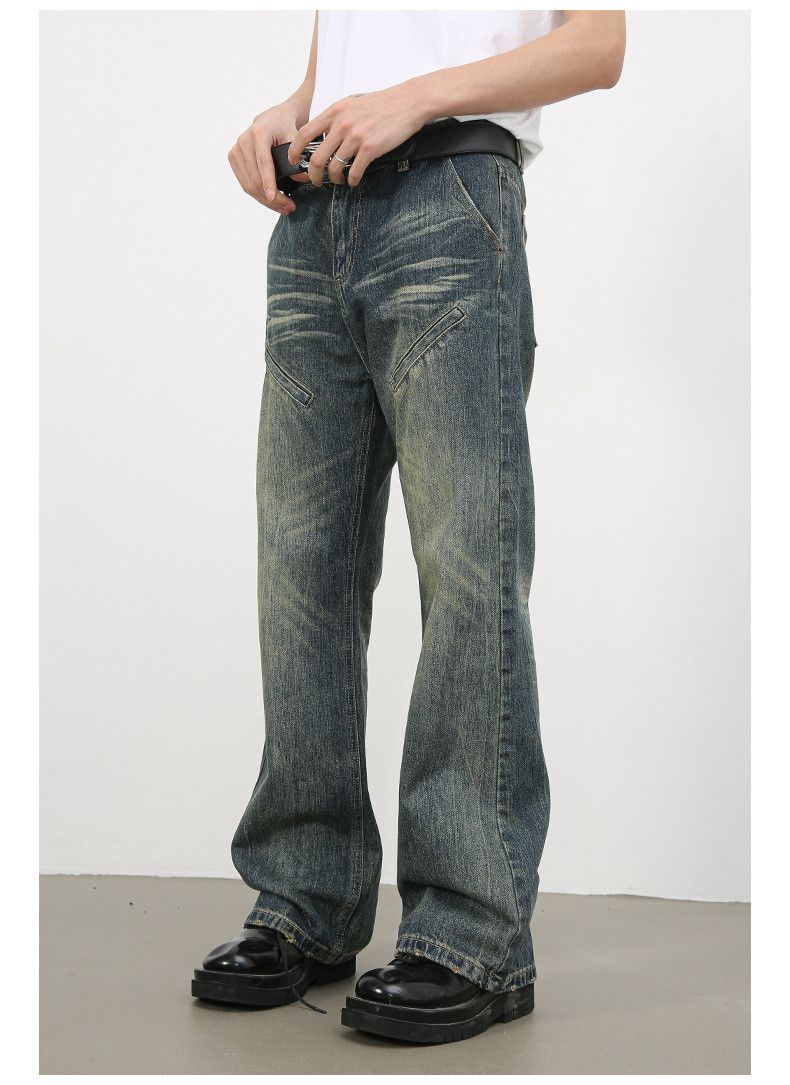 Japanese Brand × Jean American distressed washed loose flared vintage jeans Size US 32 / EU 48 - 3 Thumbnail