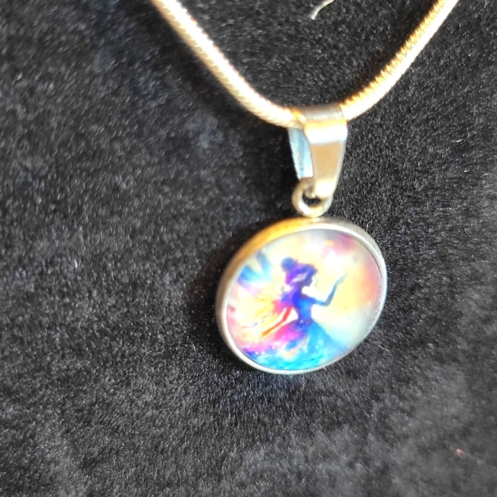 Handmade Hand crafted Fairy pendant necklace on 925 Sterling Silver Size ONE SIZE - 2 Thumbnail