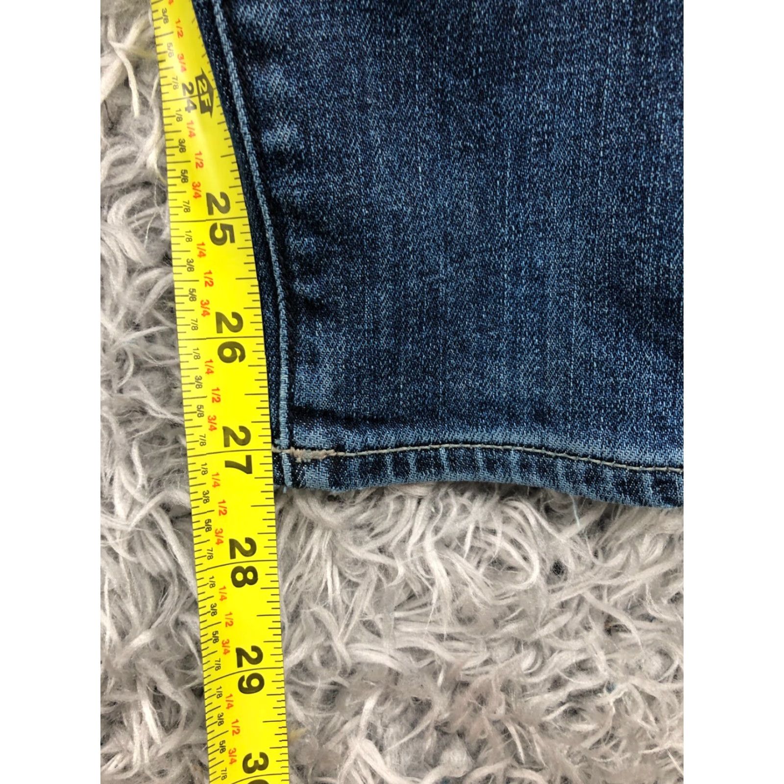 Vintage Eastern Sewn Skinny Jeans Womens Size 30 Medium Wash Blue FLAW Size 30" / US 8 / IT 44 - 3 Thumbnail