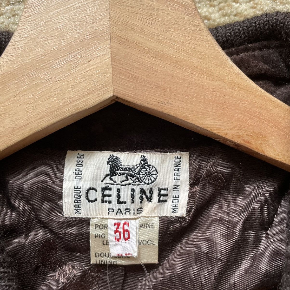 Celine × Designer × Vintage Vintage Celine Paris Pig Suede Leather Double Lining Jacket Size XS / US 0-2 / IT 36-38 - 10 Thumbnail