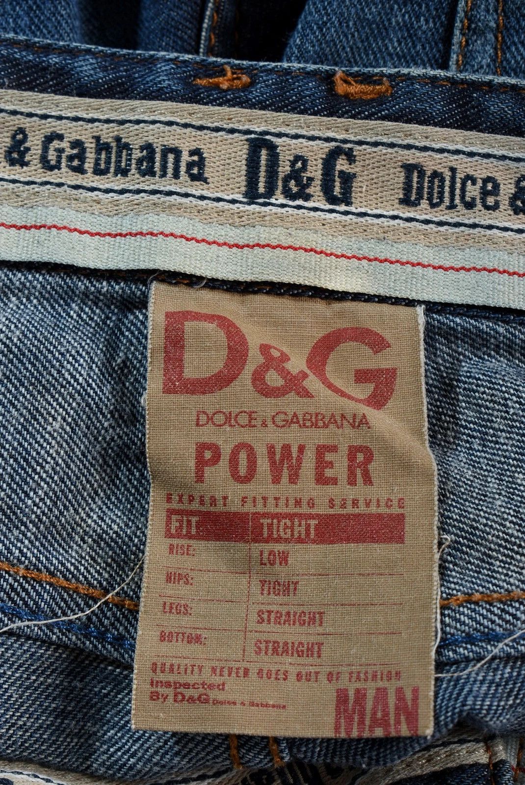 Dolce & Gabbana D&G Dolce & Gabbana Power Low Rise Straight Leg Denim Jeans Size US 34 / EU 50 - 3 Thumbnail