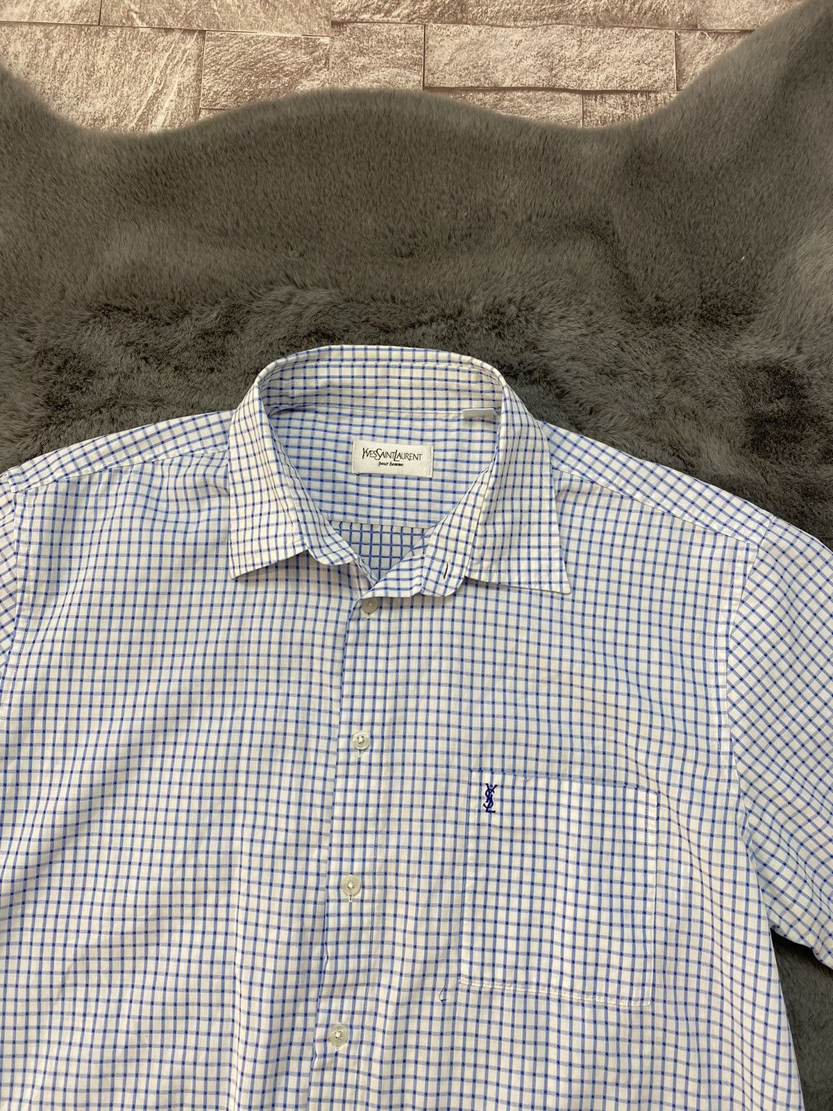 Flannel × Yves Saint Laurent Shirts YSL Yves Saint Laurent style by Travis Scott Xl Size US XL / EU 56 / 4 - 5 Thumbnail