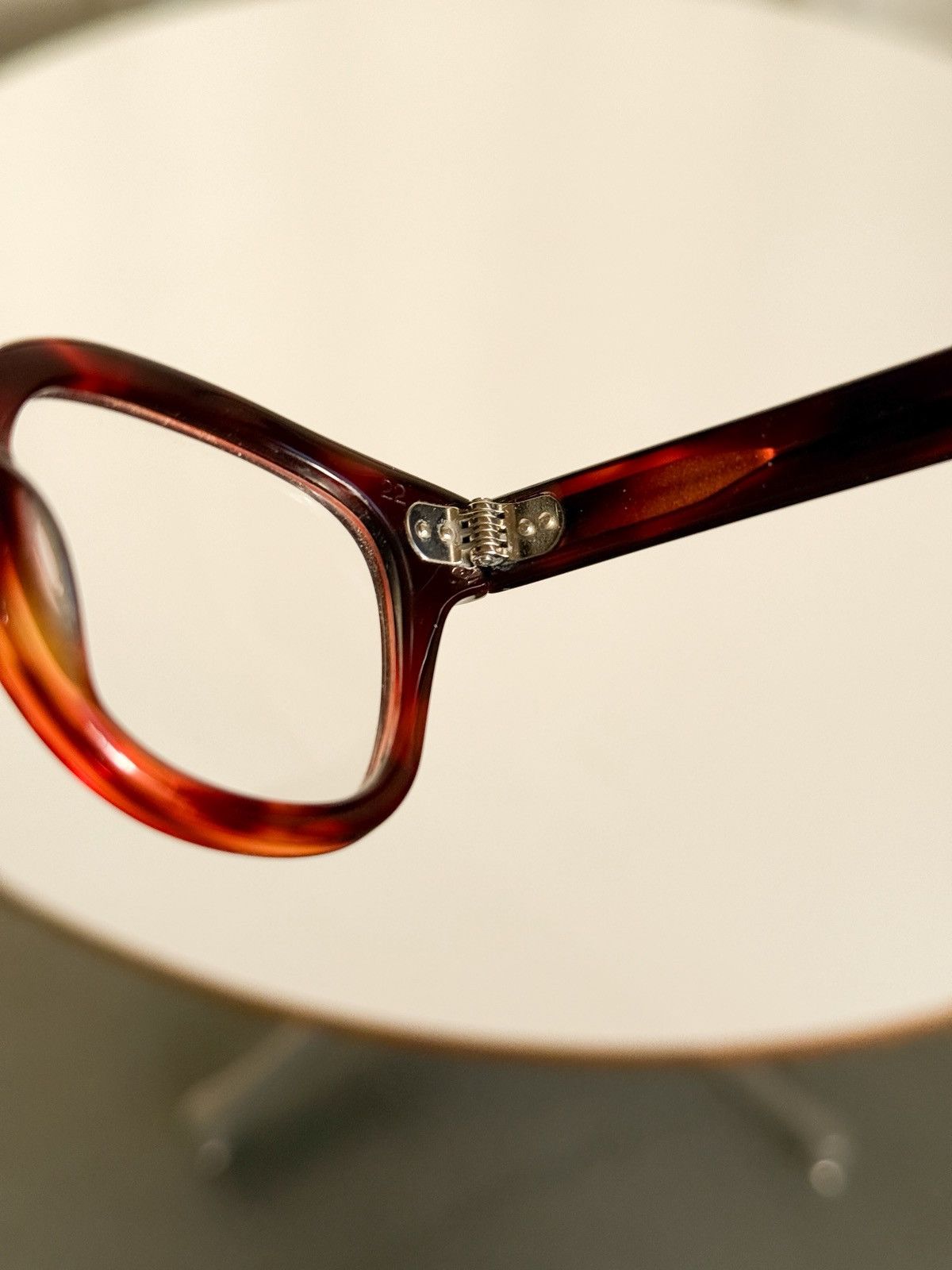 Vintage Vintage Amber Tortoise Eyeglasses Tart Arnel Style 44-22 5¾ Size 44 - 16 Thumbnail
