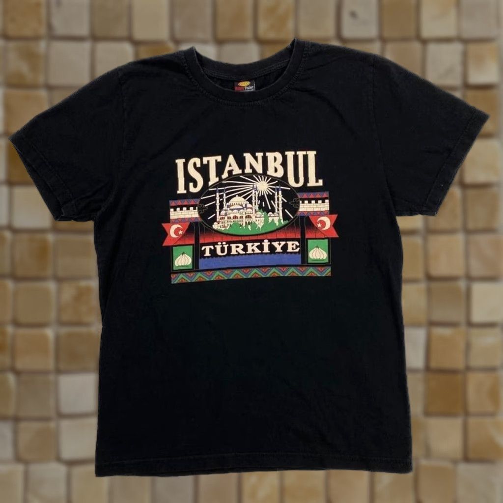 Other ISTANBUL “Turkiye” Souvenir Spellout Graphic T-Shirt Medium Mens Black Size US M / EU 48-50 / 2 - 1 Thumbnail