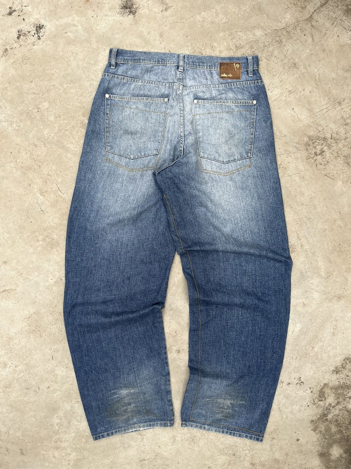 Japanese Brand 🌀RARE PELLE PELLE ICONIC YELLOW STITCHING AND COOL DESIGN Size US 34 / EU 50 - 2 Thumbnail