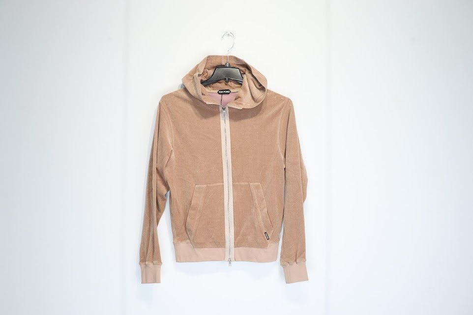 Tom Ford o1rshd1 Zipper Hoodie Jacket in Light Brown Size US M / EU 48-50 / 2 - 1 Thumbnail