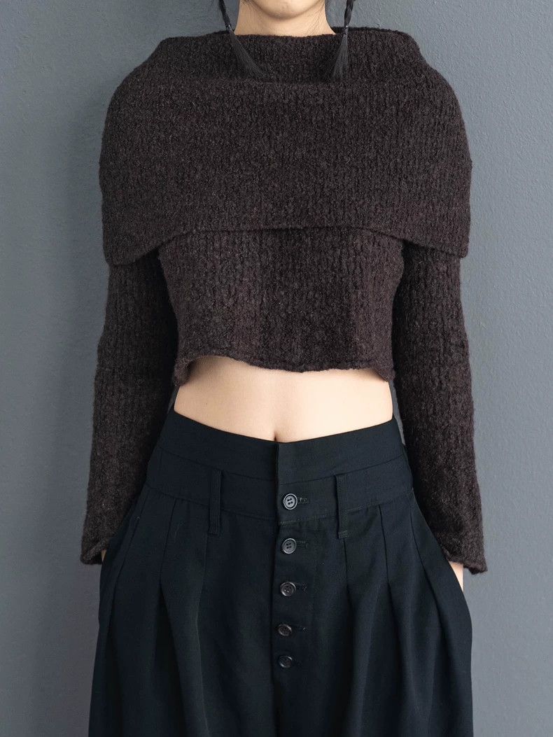 Kenzo KENZO Brown oversized collar knit top vintage Size M / US 6-8 / IT 42-44 - 5 Thumbnail
