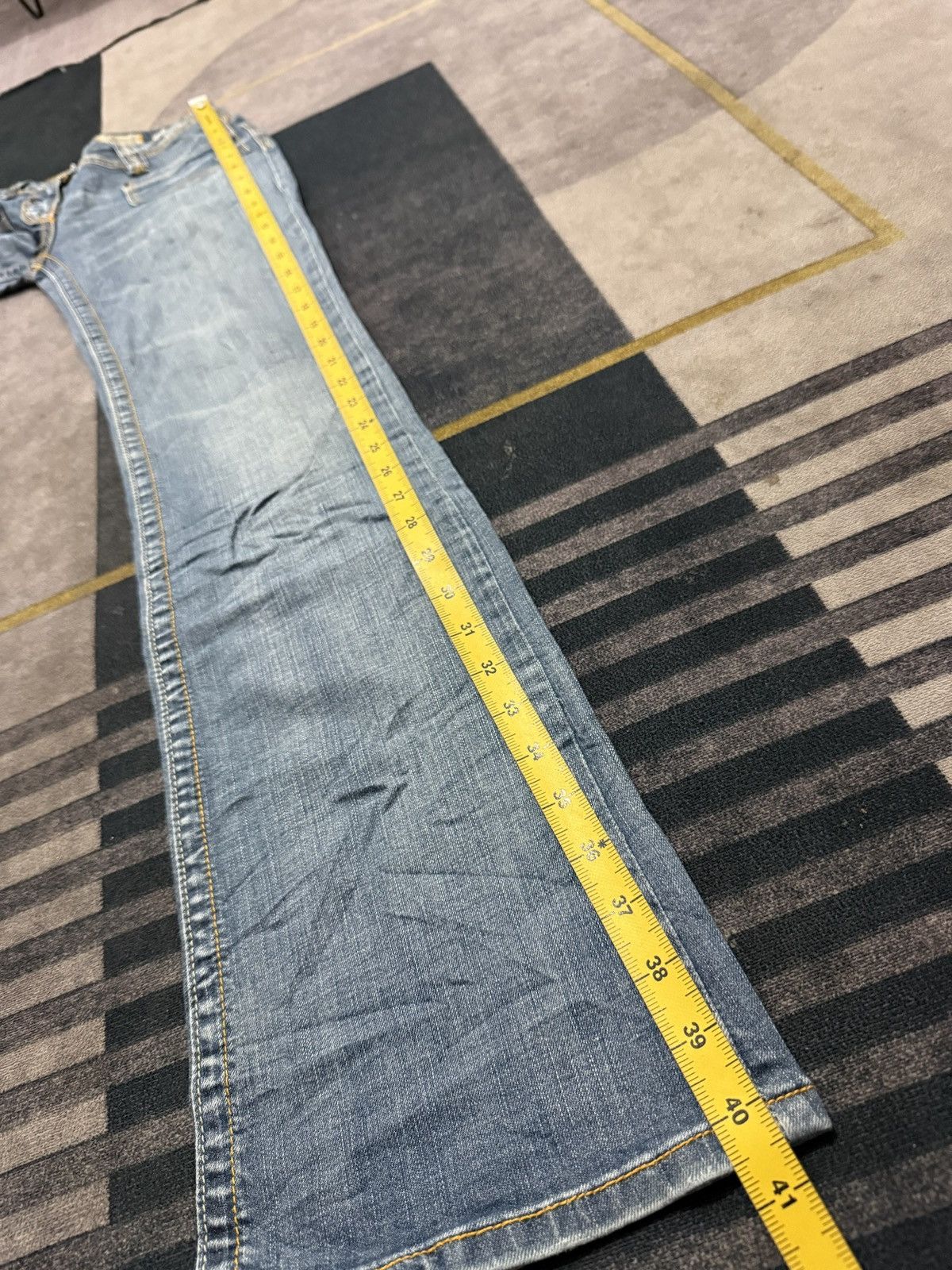 If Six Was Nine BLUE RAGS BOOT CUT DENIM PANTS Size US 28 / EU 44 - 14 Thumbnail