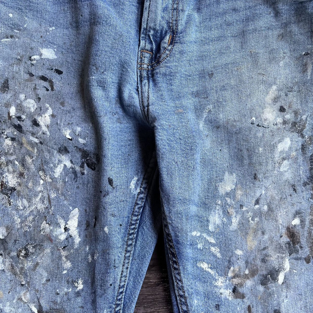 Old Navy Old Navy slim painter/thrashed used denim jeans Size US 30 / EU 46 - 5 Thumbnail