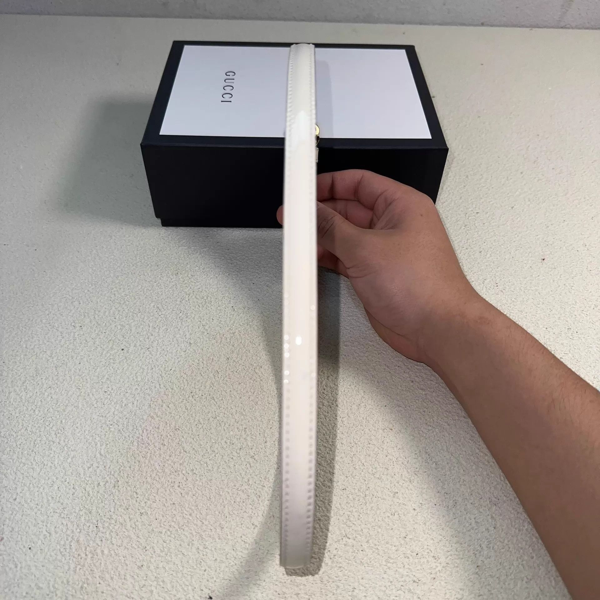 Gucci GUCCI GG Marmont Double G buckle white women's belt 1.2cm Size ONE SIZE - 3 Thumbnail