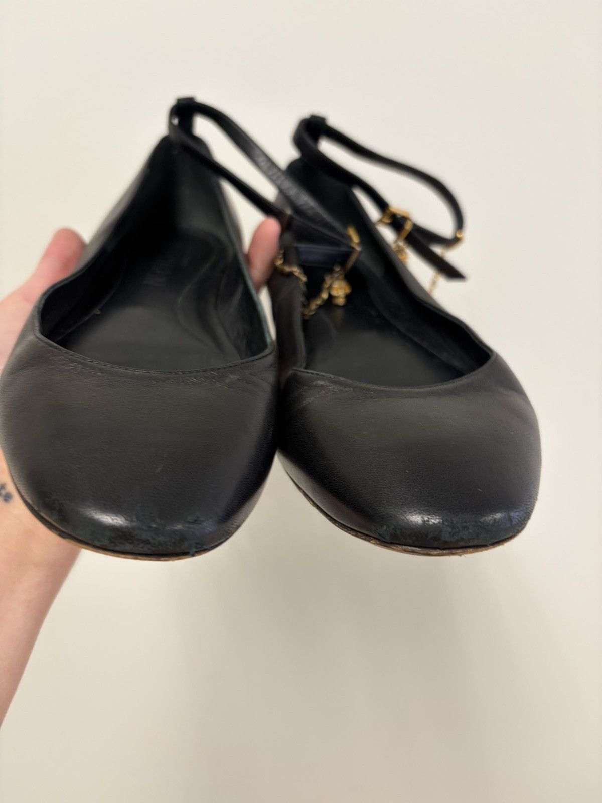 Alexander McQueen Archive Alexander McQueen Gold Skull Chain Ballet Flats Size US 10.5 / IT 40.5 - 7 Thumbnail