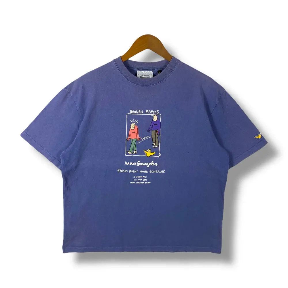 Japanese Brand MARK GONZALES I Wonna Run You Over Lets Meet Somewher Privat Size US L / EU 52-54 / 3 - 1 Thumbnail