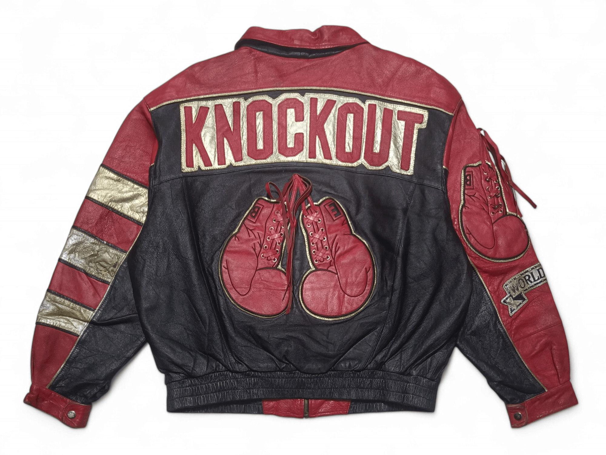 Vintage Vintage BOXING KNOCKOUT World Champ Genuine Leather Jacket Size US XL / EU 56 / 4 - 3 Thumbnail