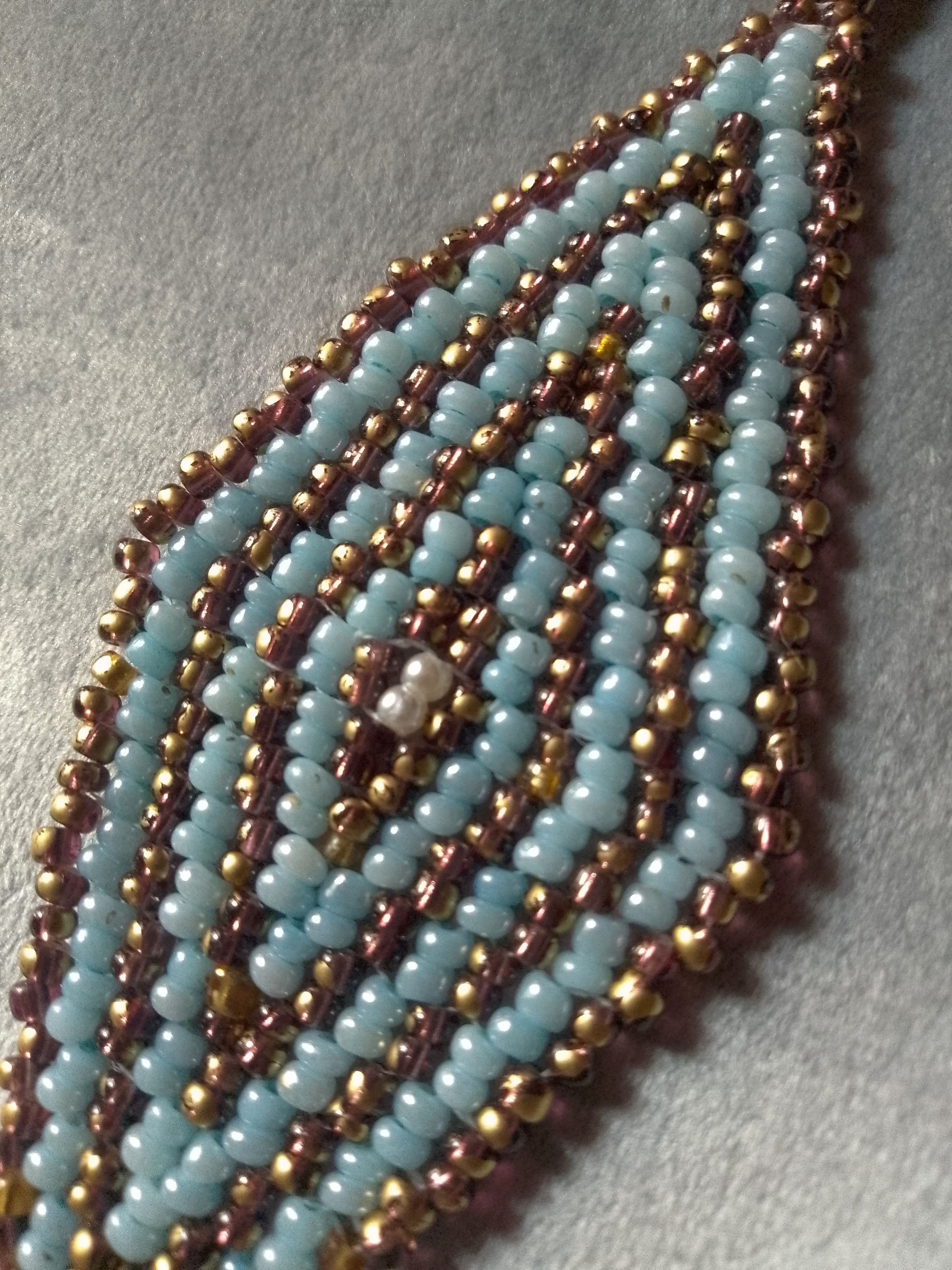 Handmade Ethnic bracelet Native Americans style golden/blue Size ONE SIZE - 2 Thumbnail