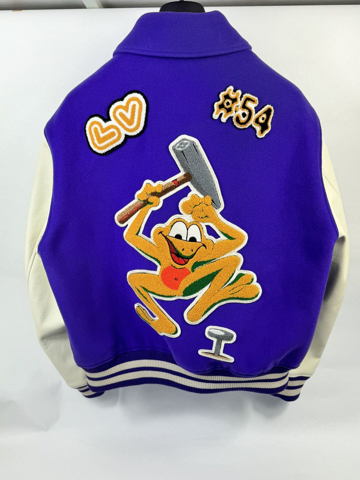 Louis Vuitton VIRGIL ABLOH FROG PURPLE VARSITY JACKET Size US XXL / EU 58 / 5 - 2 Thumbnail