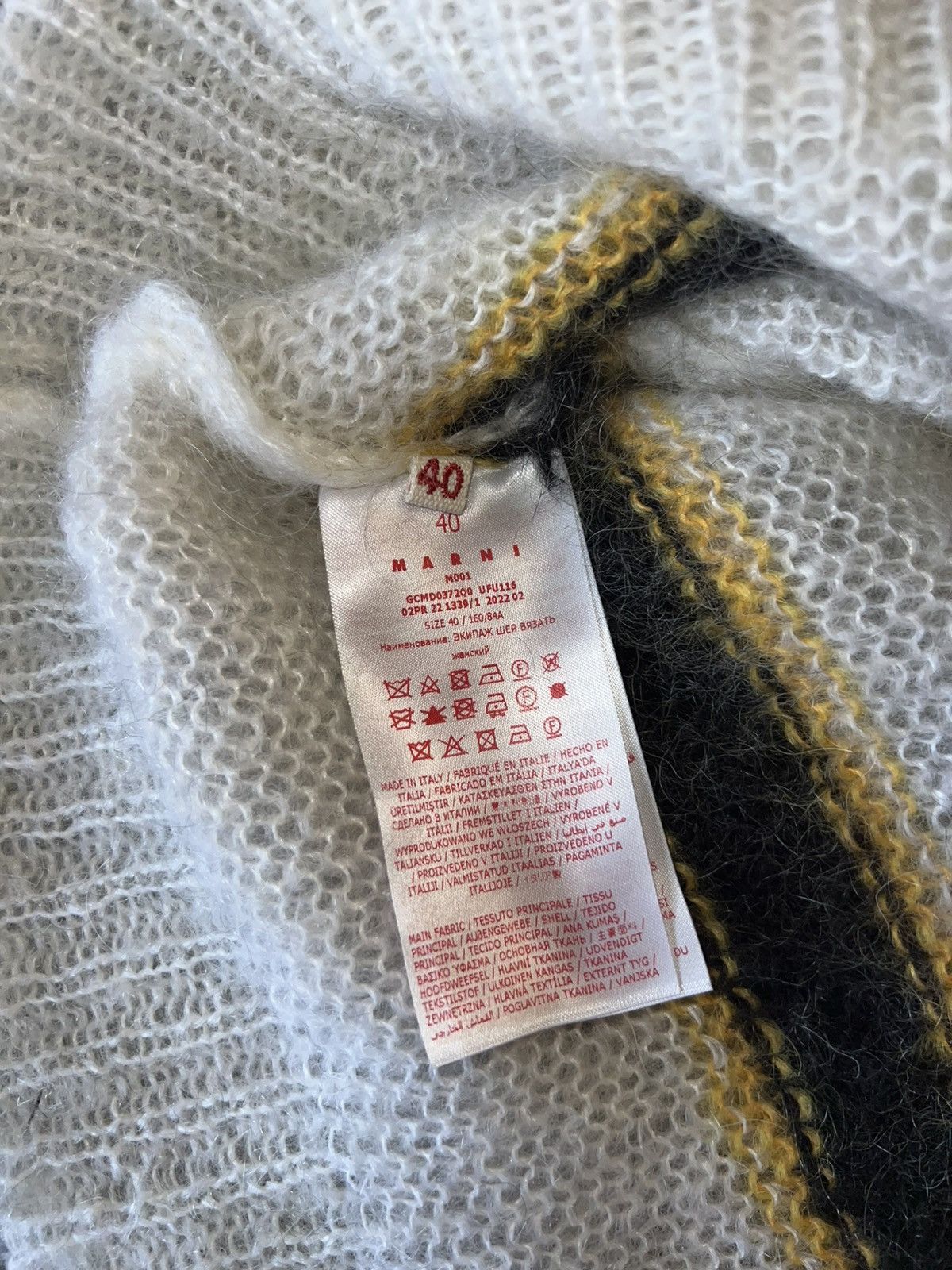Marni Marni Striped Brushed Mohair Sweater Size US L / EU 52-54 / 3 - 4 Thumbnail