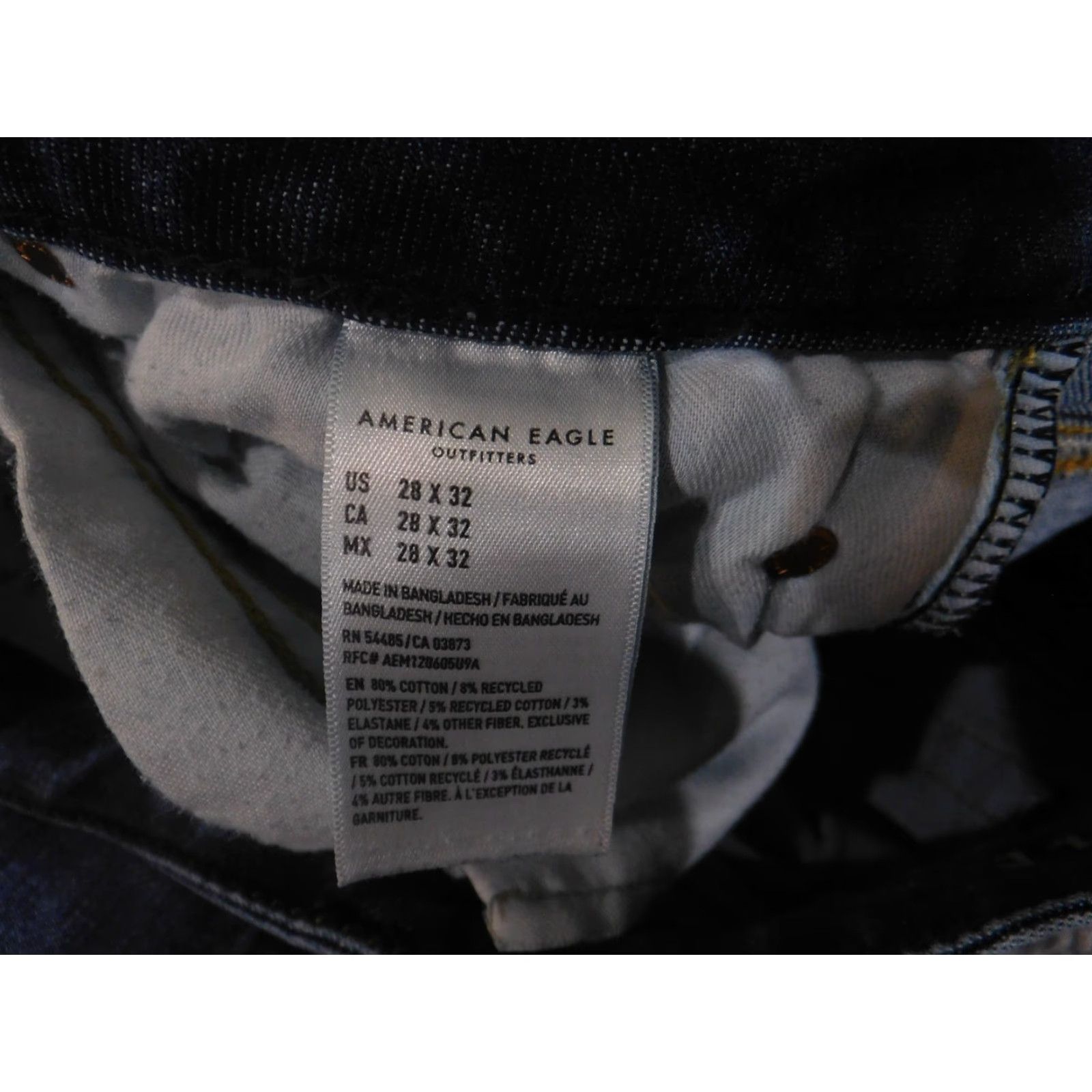 Vintage VINTAGE American Eagle Jeans Mens 28x32 Skinny Airflex Stretch Denim Distressed Blue Pants Size US 28 / EU 44 - 6 Thumbnail