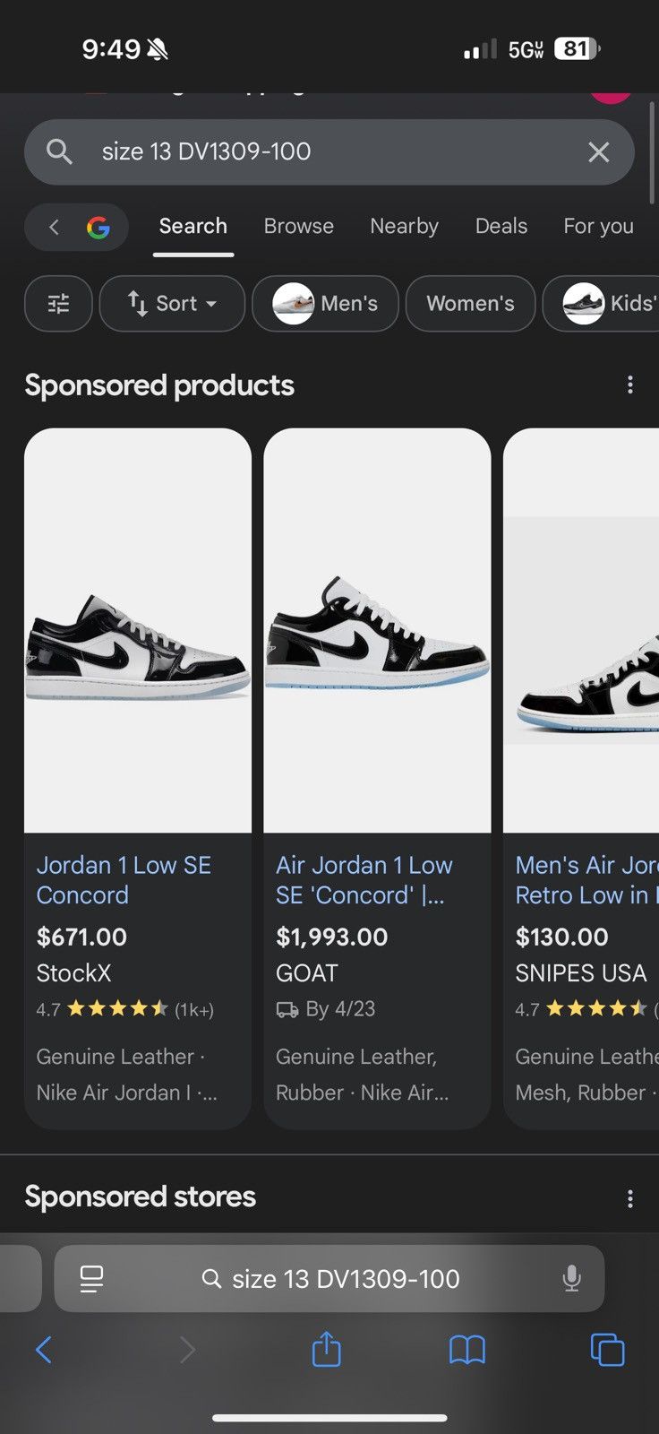 Jordan Brand Jordan 1 low se concord Size US 13 / EU 46 - 6 Thumbnail