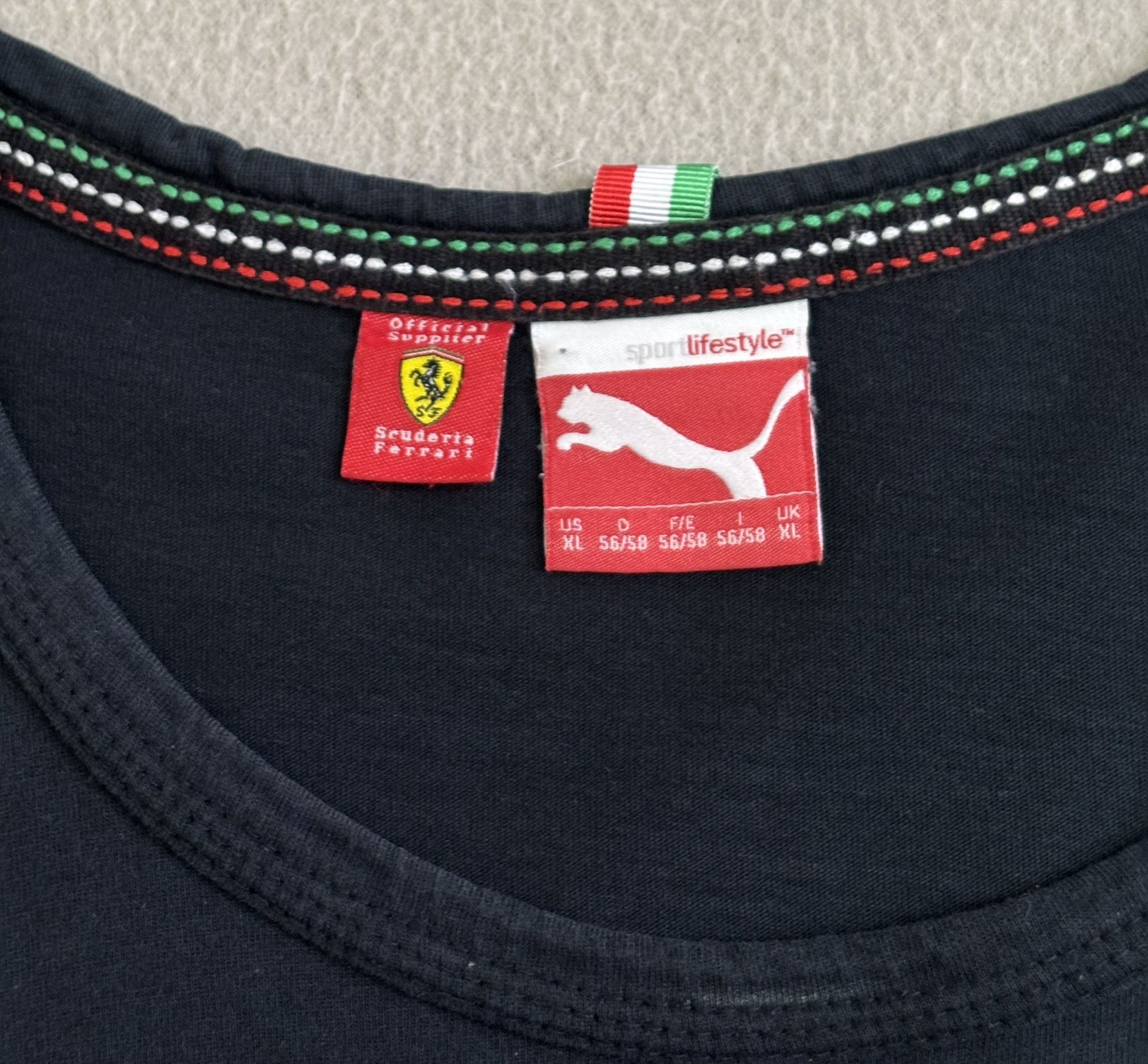 Ferrari × Puma Puma Ferrari Black T-Shirt Big Logo Extra Large Size US XL / EU 56 / 4 - 15 Thumbnail