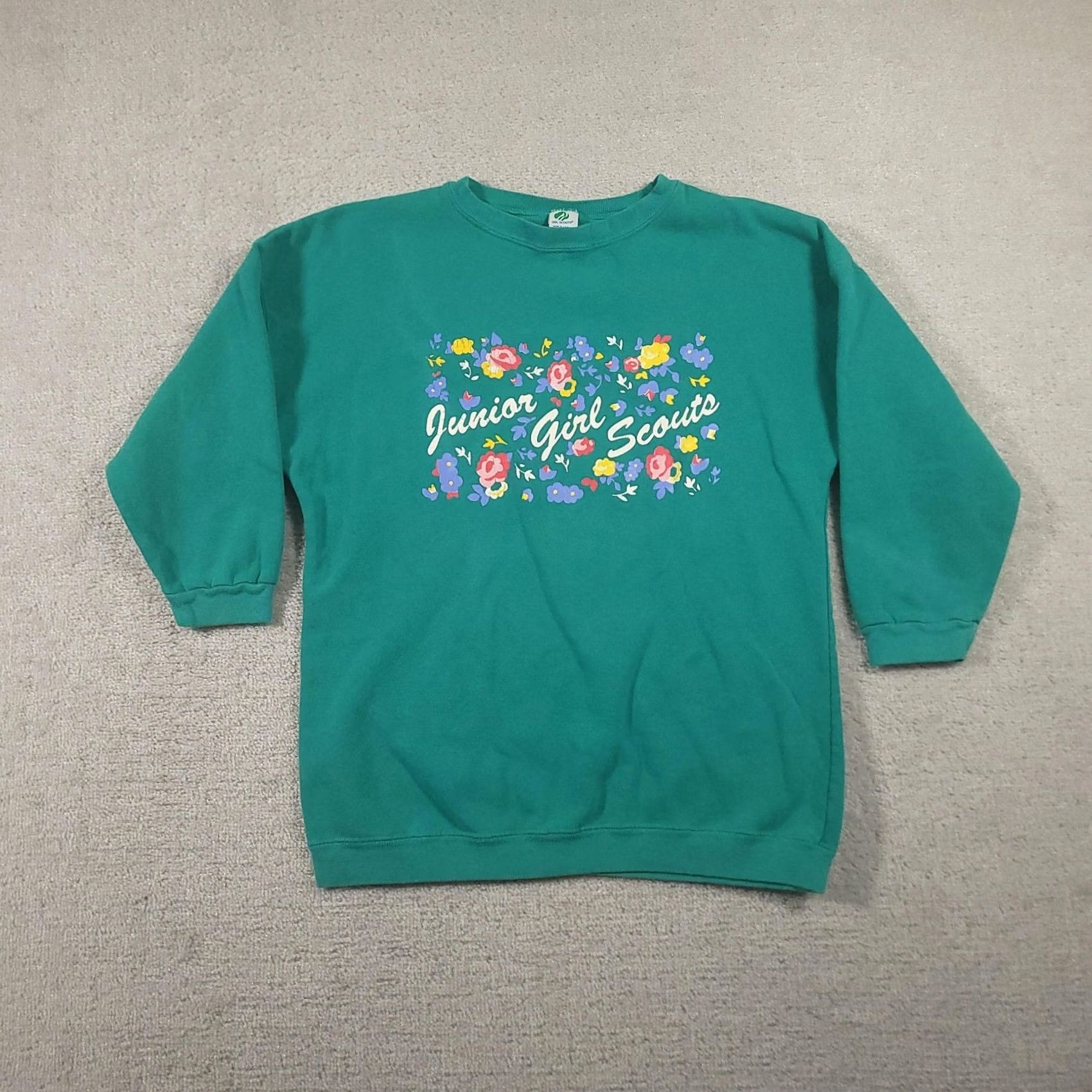 Vintage VINTAGE Girl Scouts Sweatshirt Womens Medium Green Junior Made USA 90s Size M / US 6-8 / IT 42-44 - 2 Thumbnail