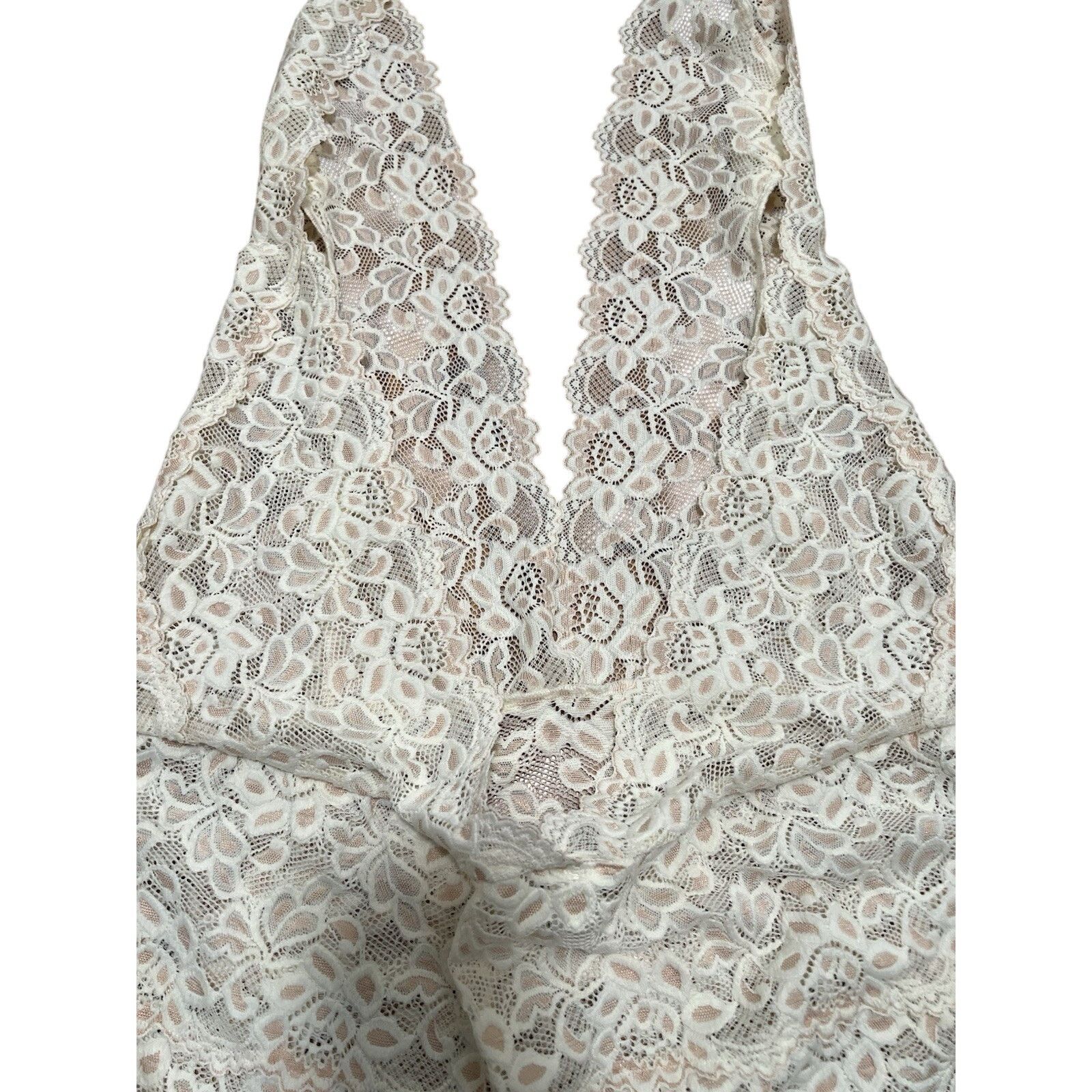 & Other Stories Frederick's of Hollywood SZ 1X Jessica Lace Whit Top A003123 Size ONE SIZE - 9 Thumbnail