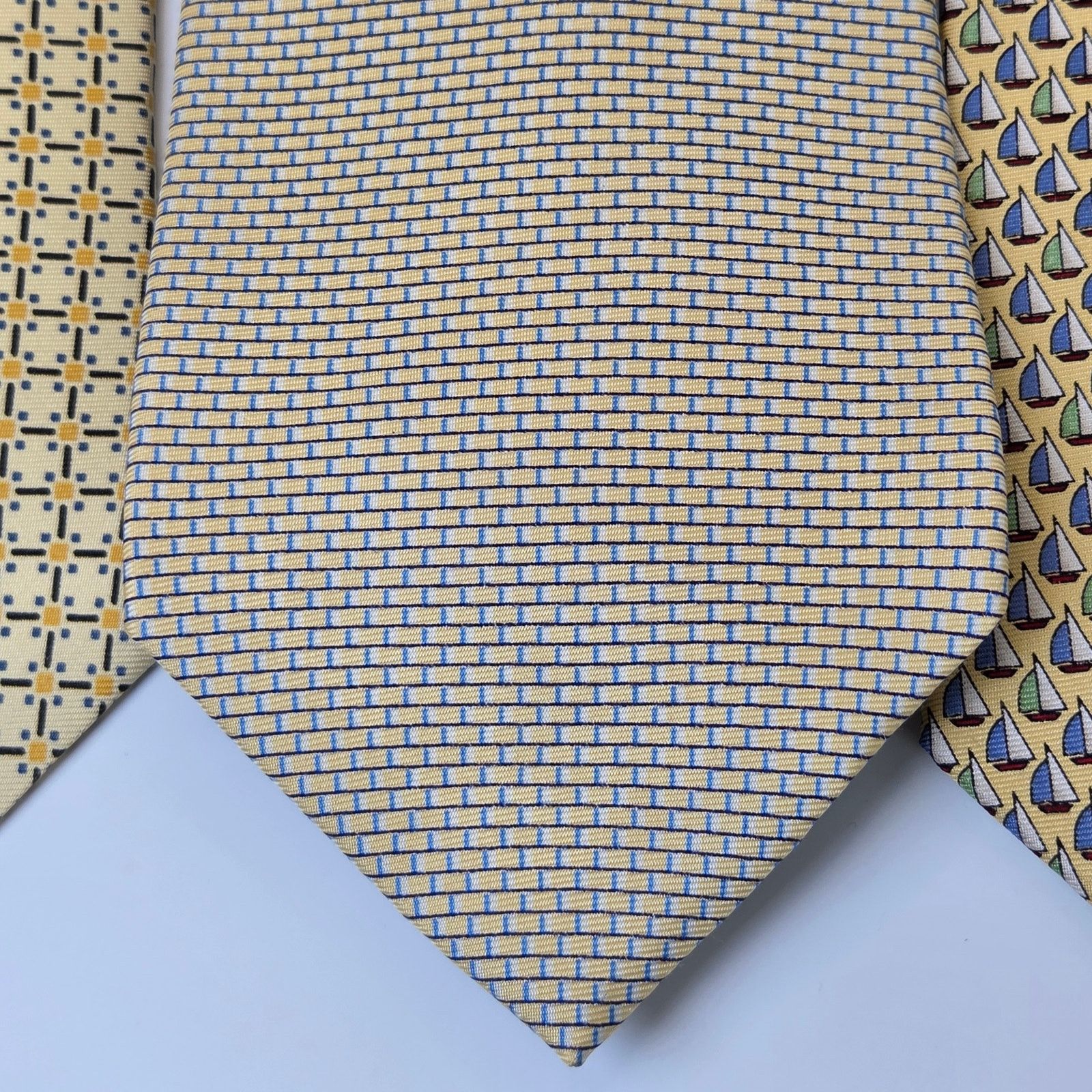 Tommy Hilfiger Tommy Hilfiger Silk Tie Lot 4 USA Nautical Contrast Tips Size ONE SIZE - 5 Thumbnail