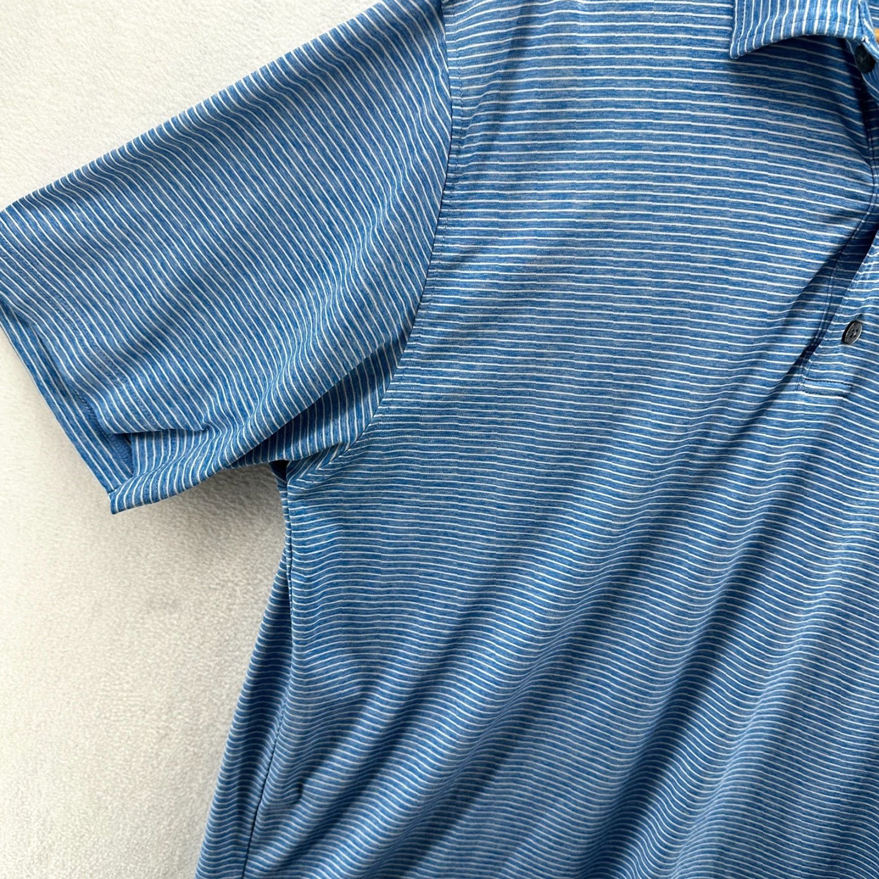 Footjoy FootJoy Polo Shirt Blue Men's L Golf Short Sleeve Collared Striped Size US L / EU 52-54 / 3 - 4 Thumbnail